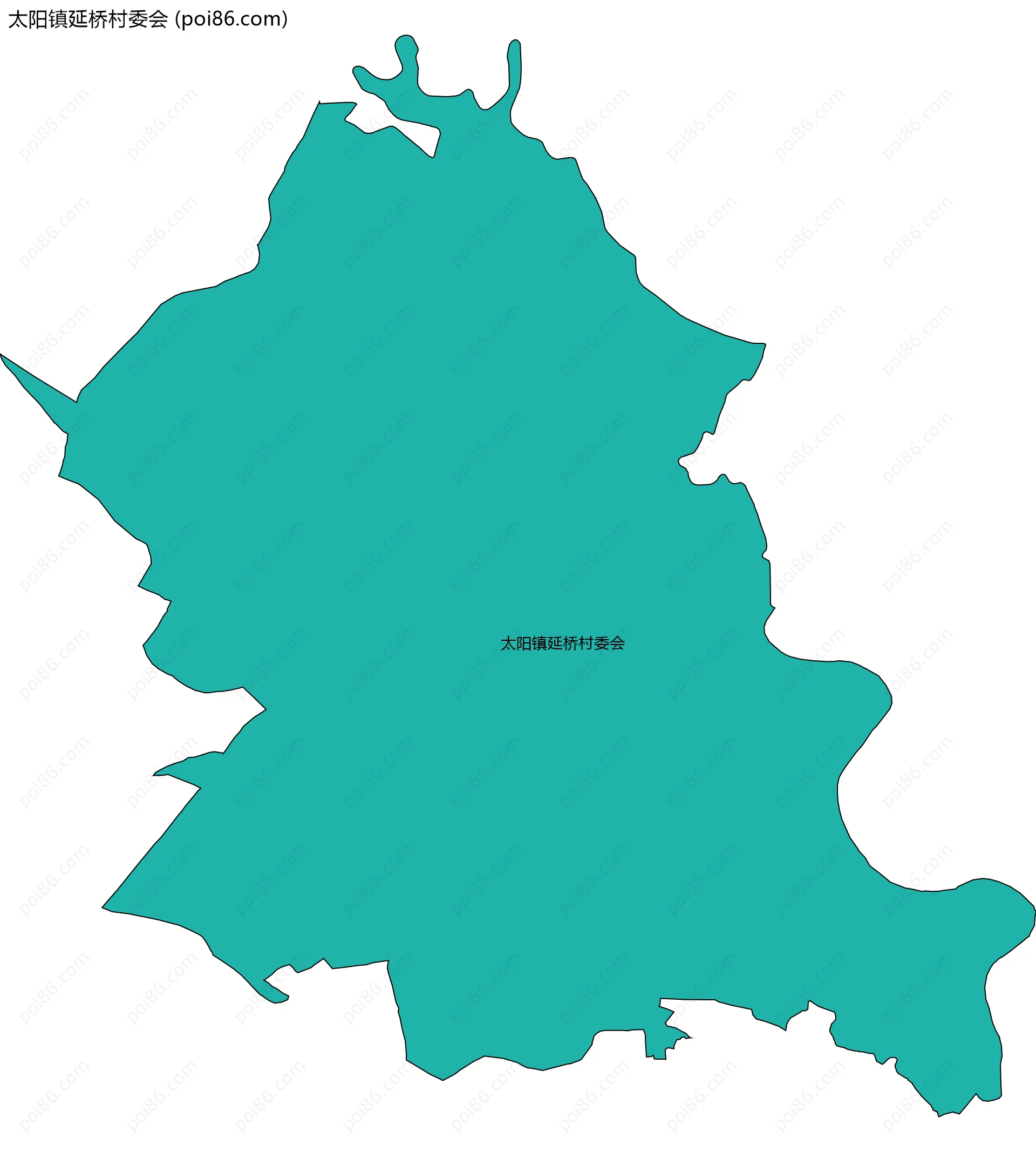 太阳镇延桥村委会边界地图