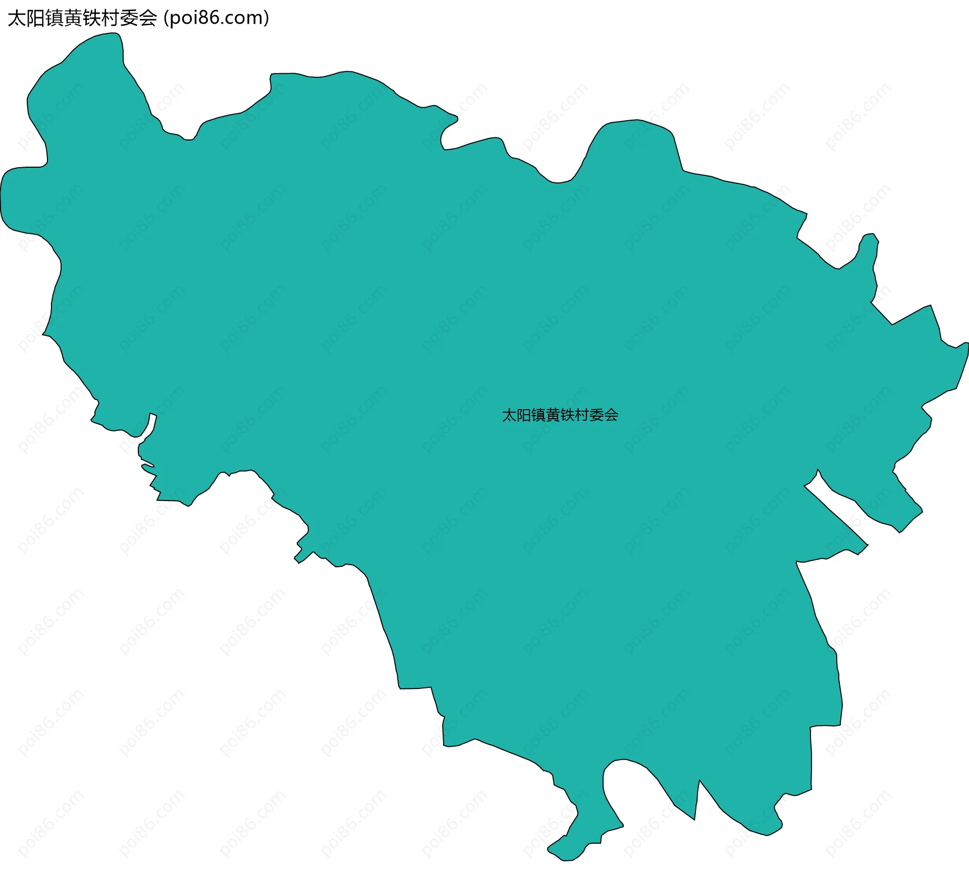 太阳镇黄铁村委会边界地图