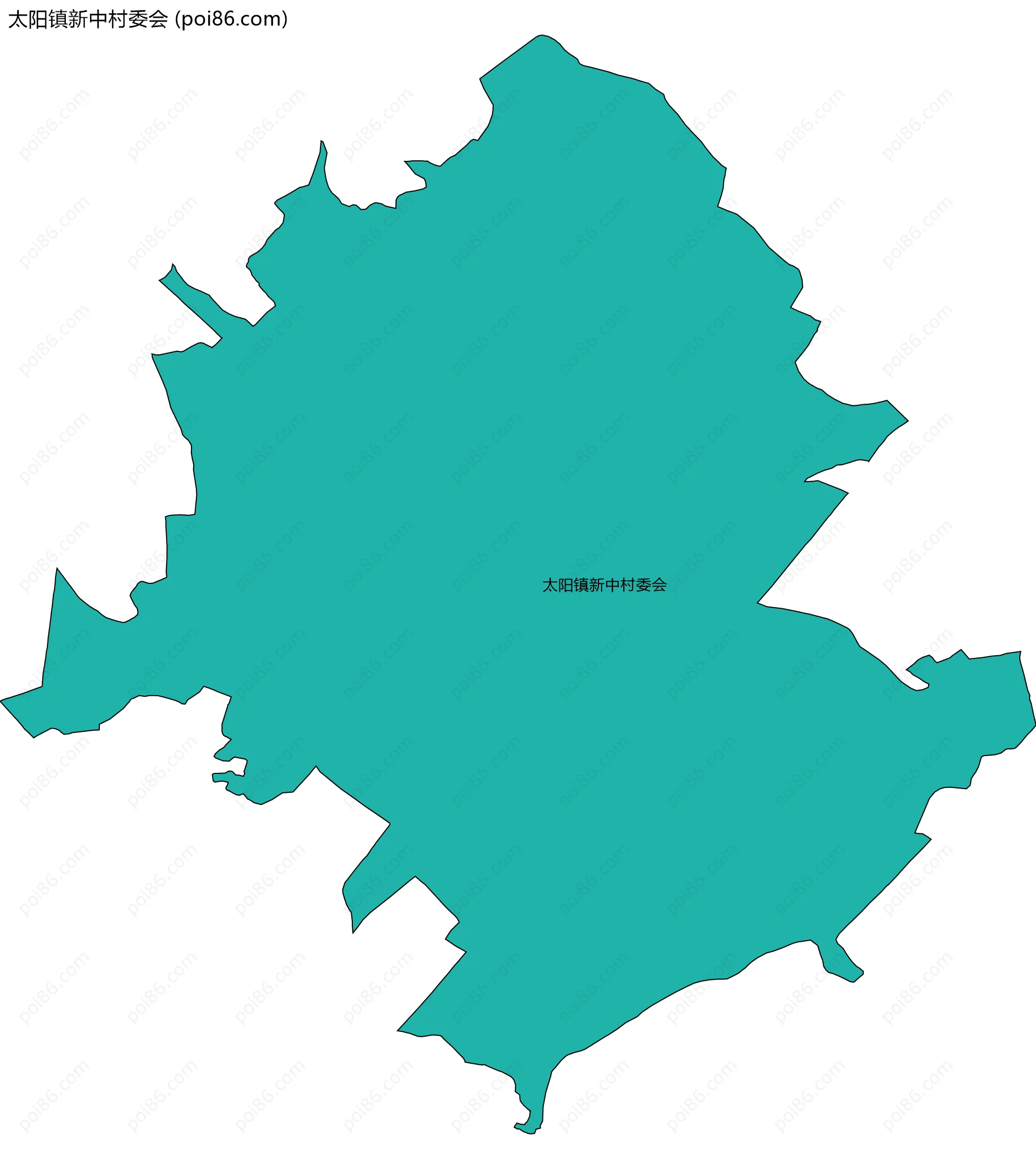 太阳镇新中村委会边界地图