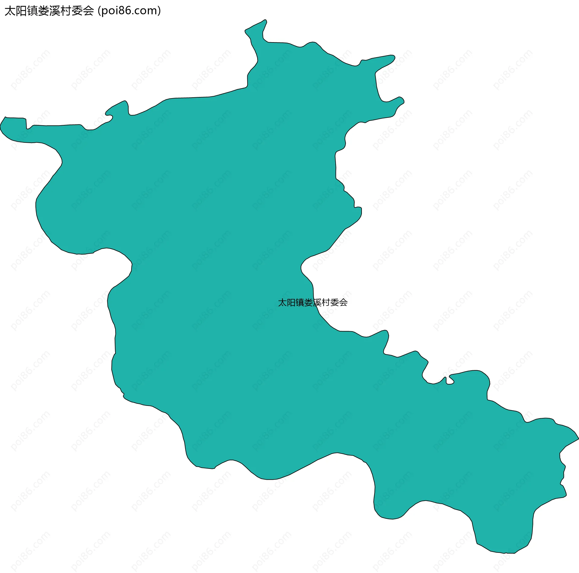 太阳镇娄溪村委会边界地图