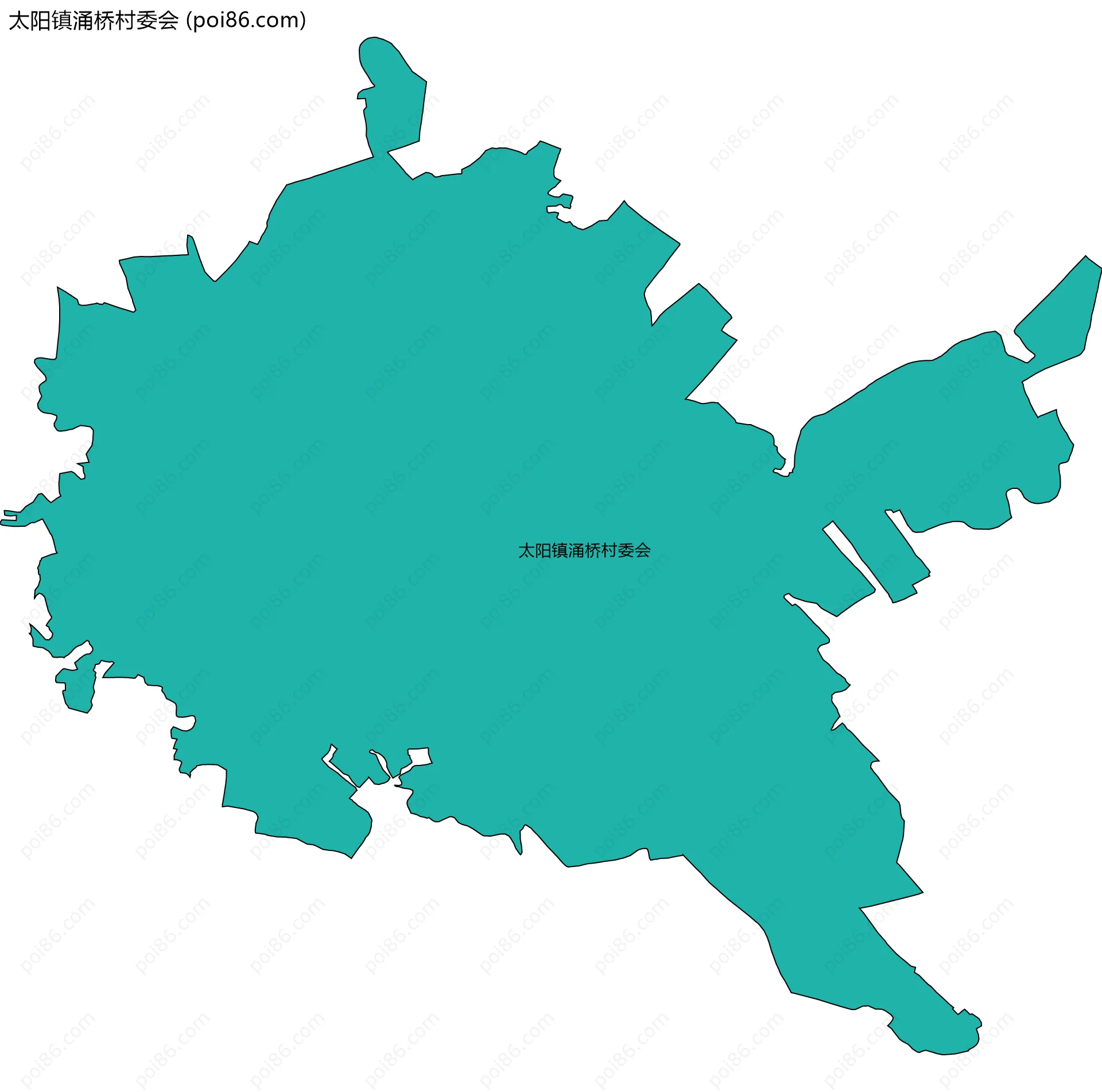 太阳镇涌桥村委会边界地图