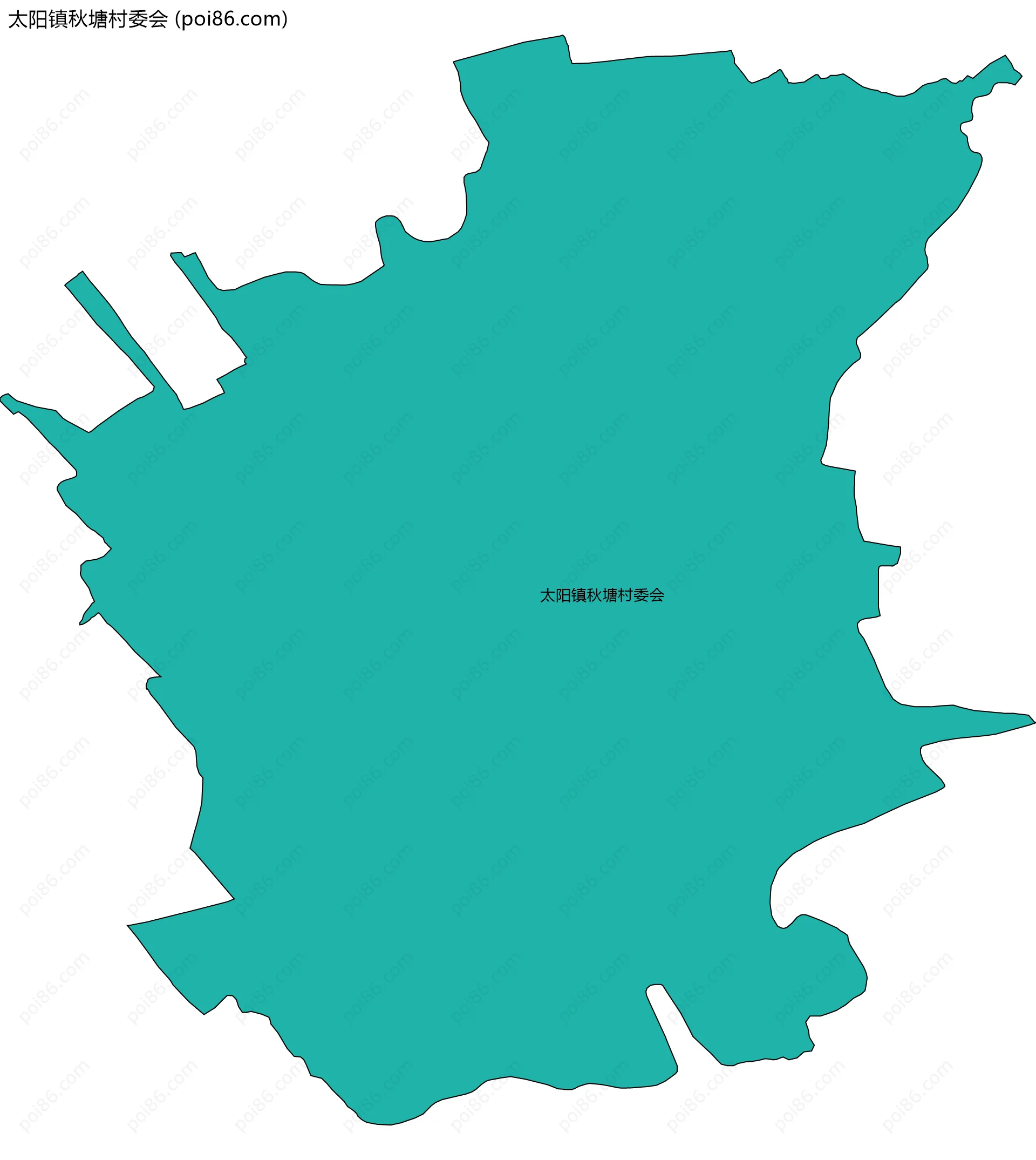 太阳镇秋塘村委会边界地图