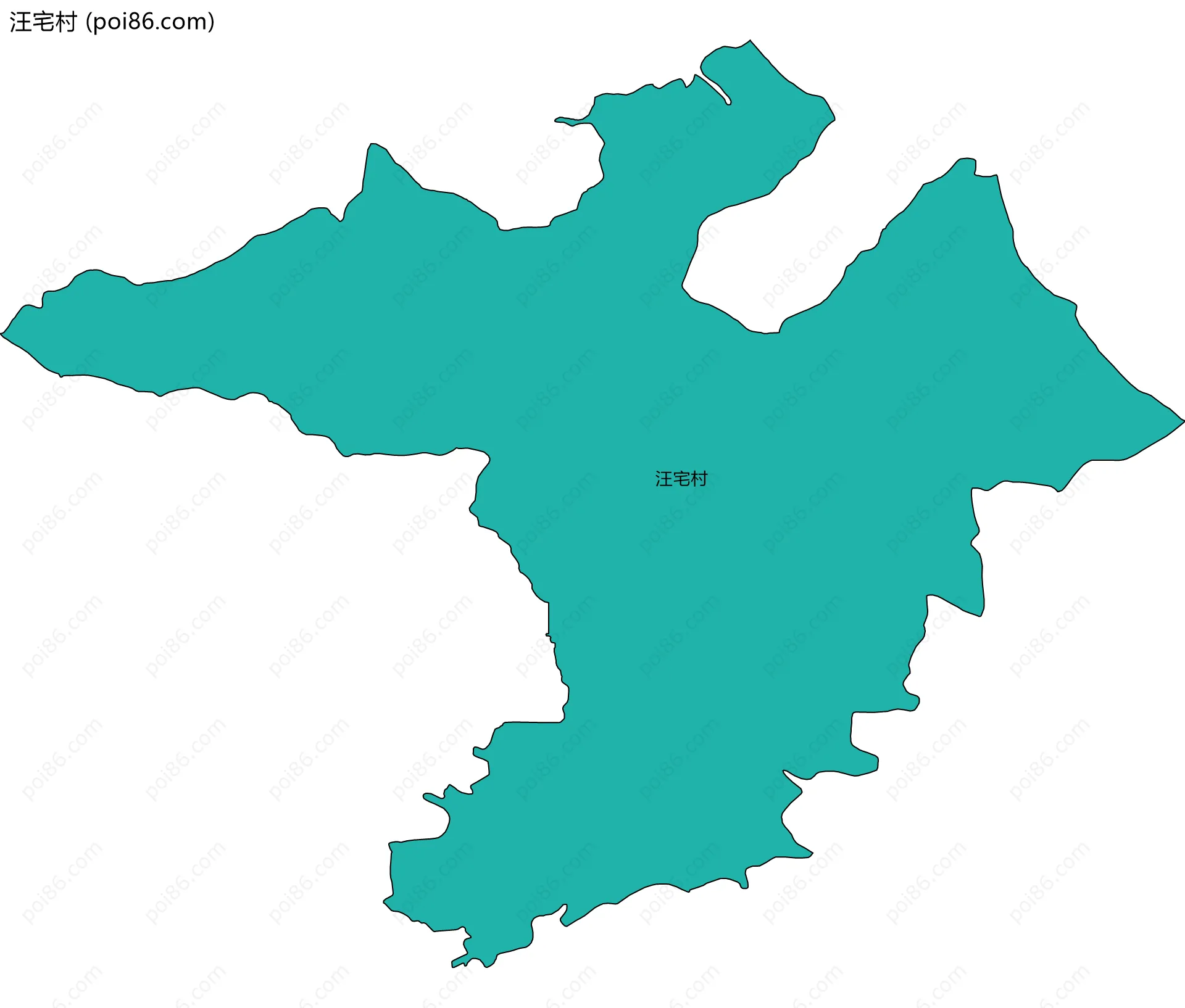 汪宅村边界地图