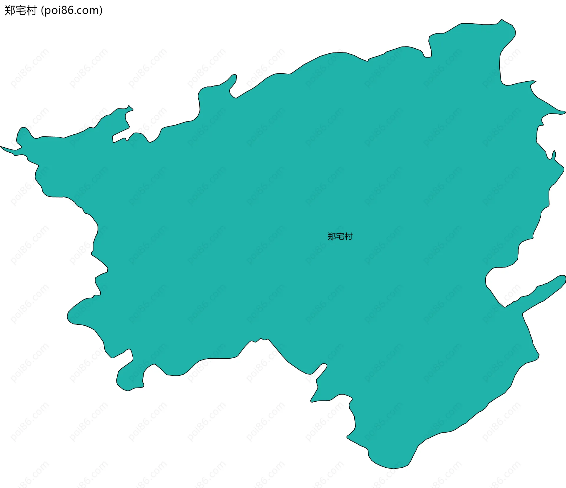 郑宅村边界地图