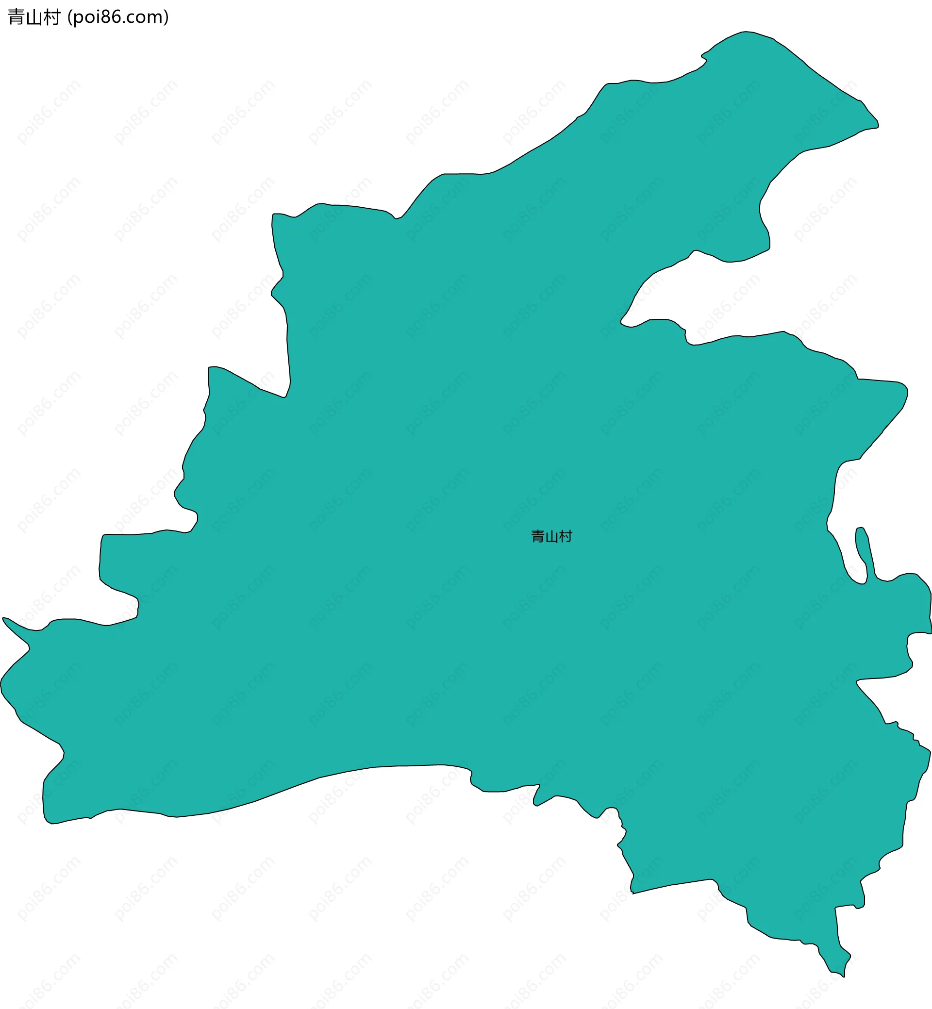 青山村边界地图