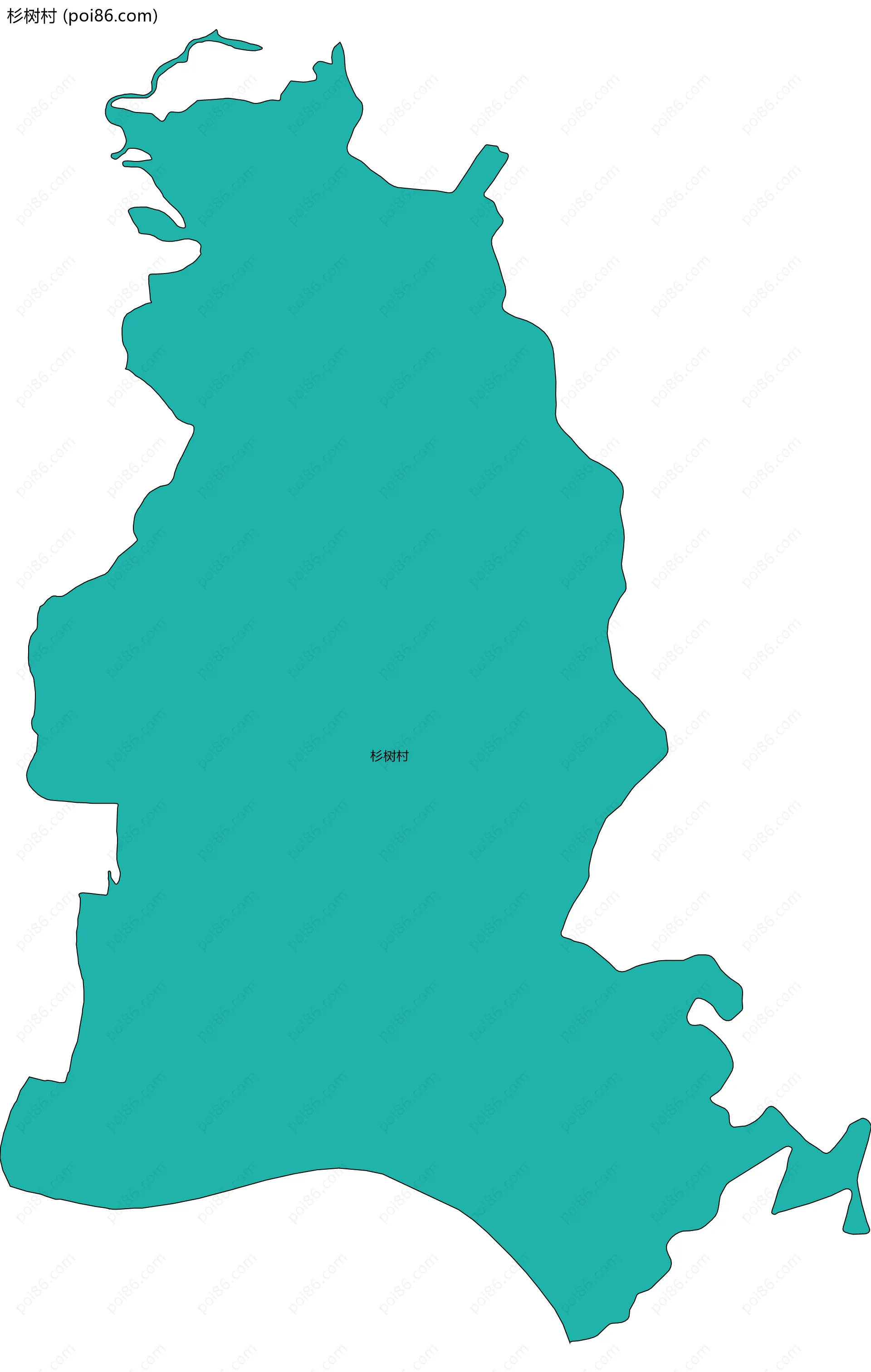 杉树村边界地图