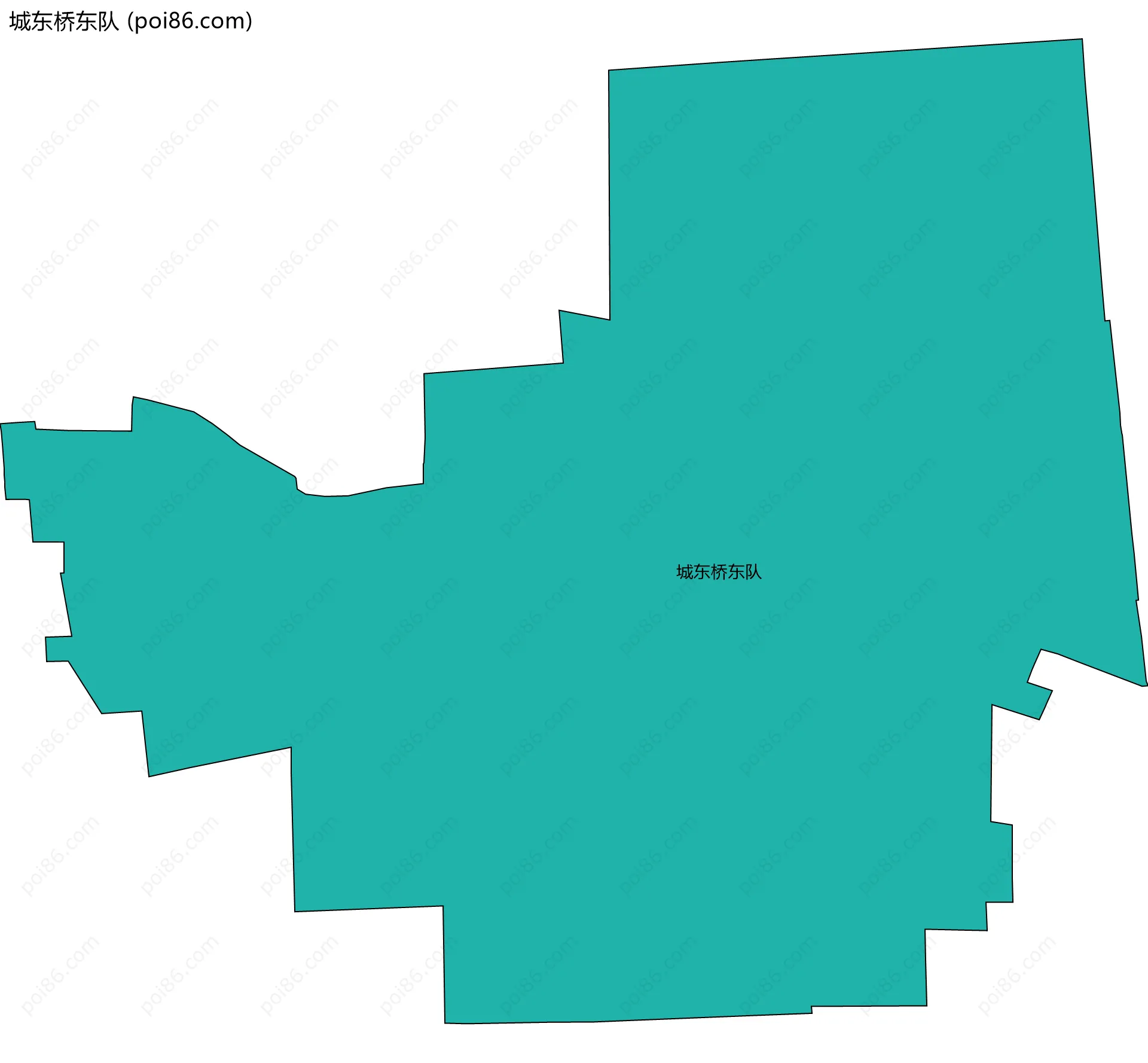 城东桥东队边界地图