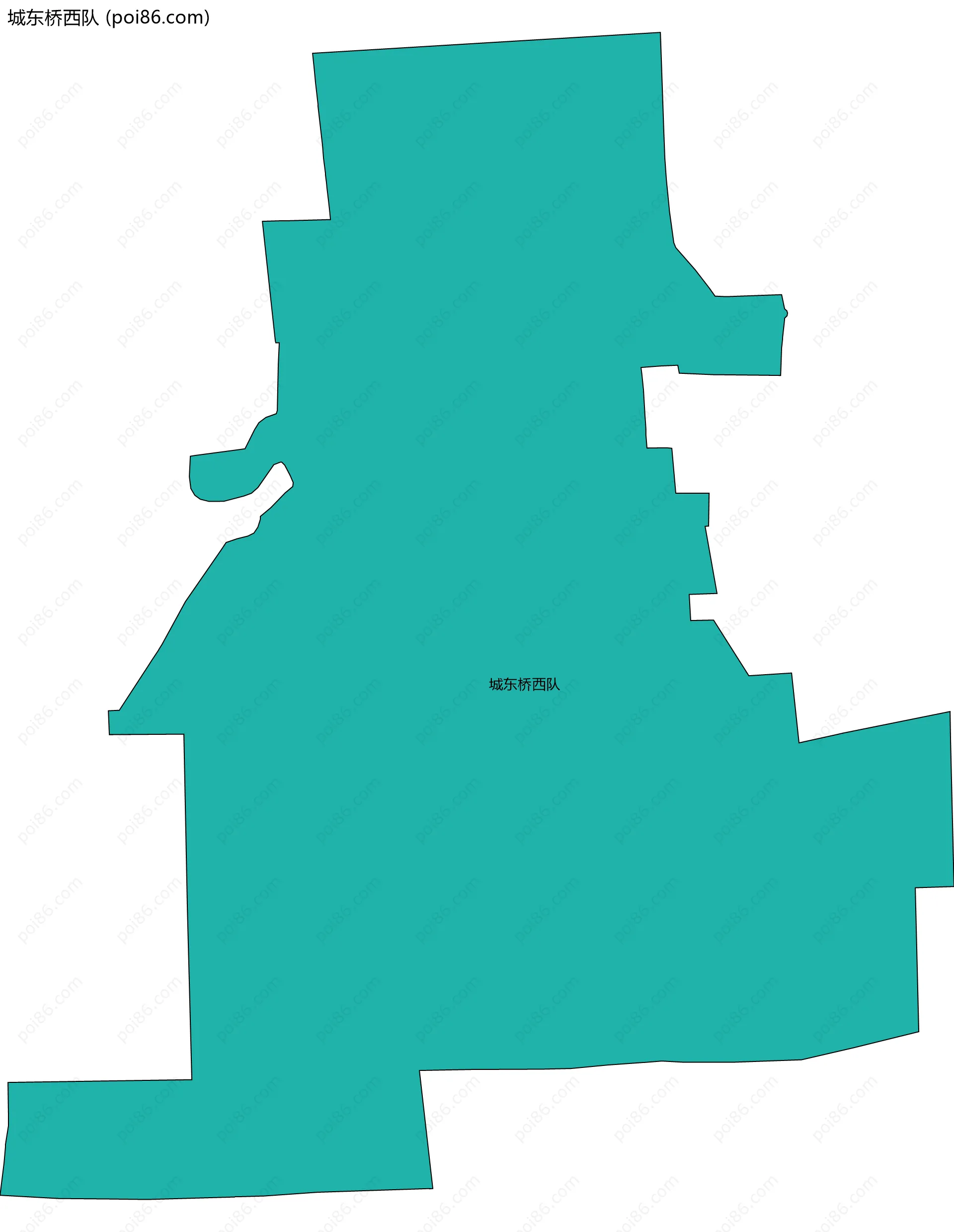城东桥西队边界地图