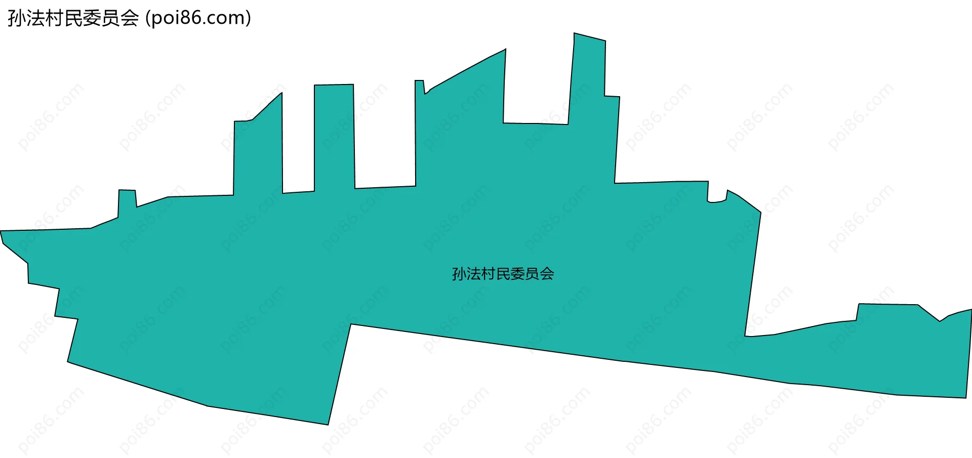 孙法村民委员会边界地图