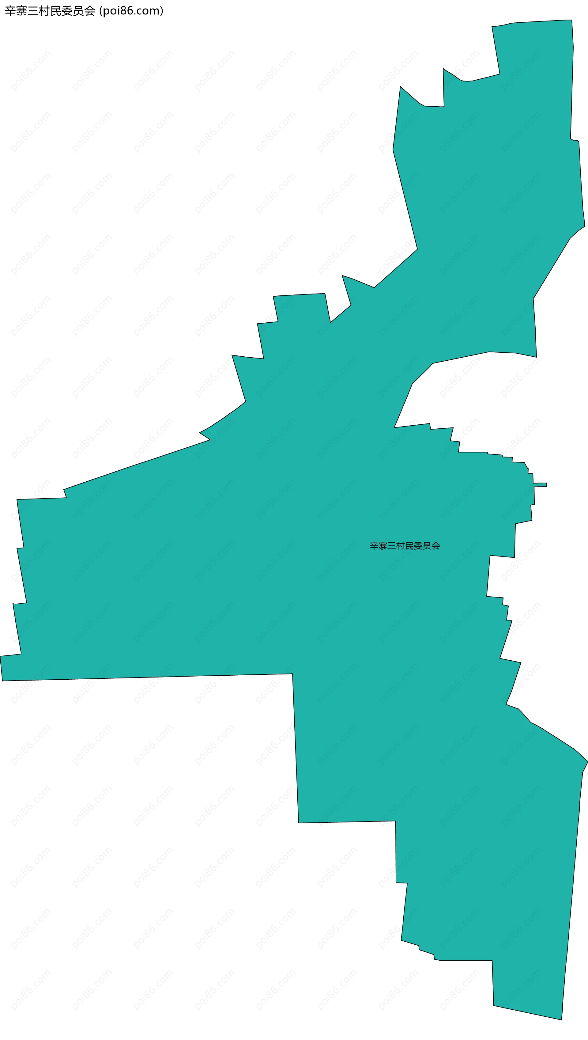 辛寨三村民委员会边界地图