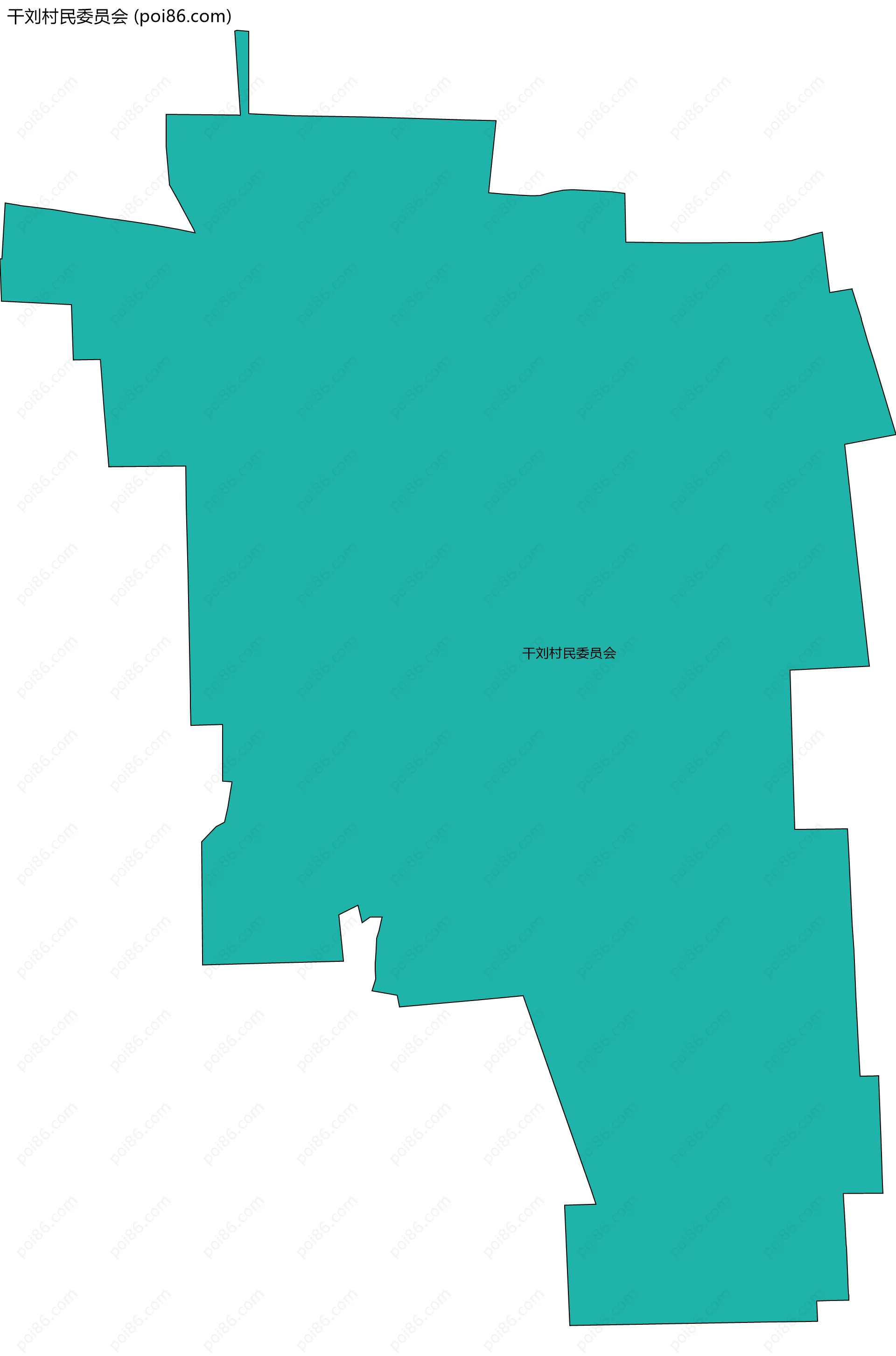 干刘村民委员会边界地图