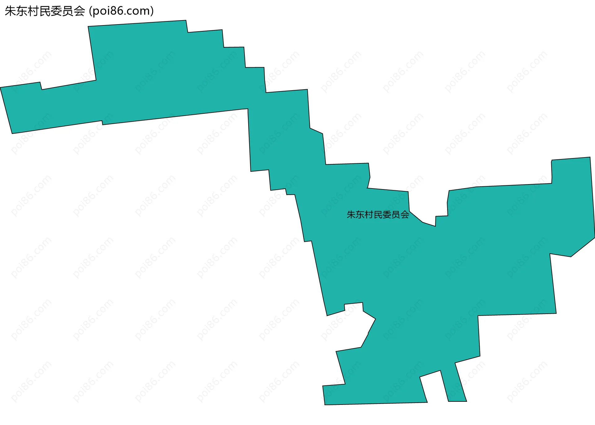 朱东村民委员会边界地图