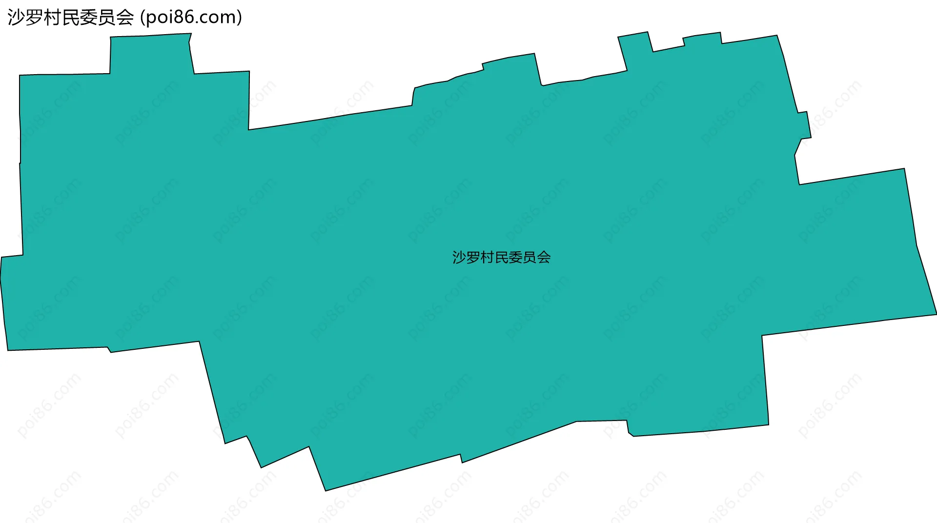 沙罗村民委员会边界地图