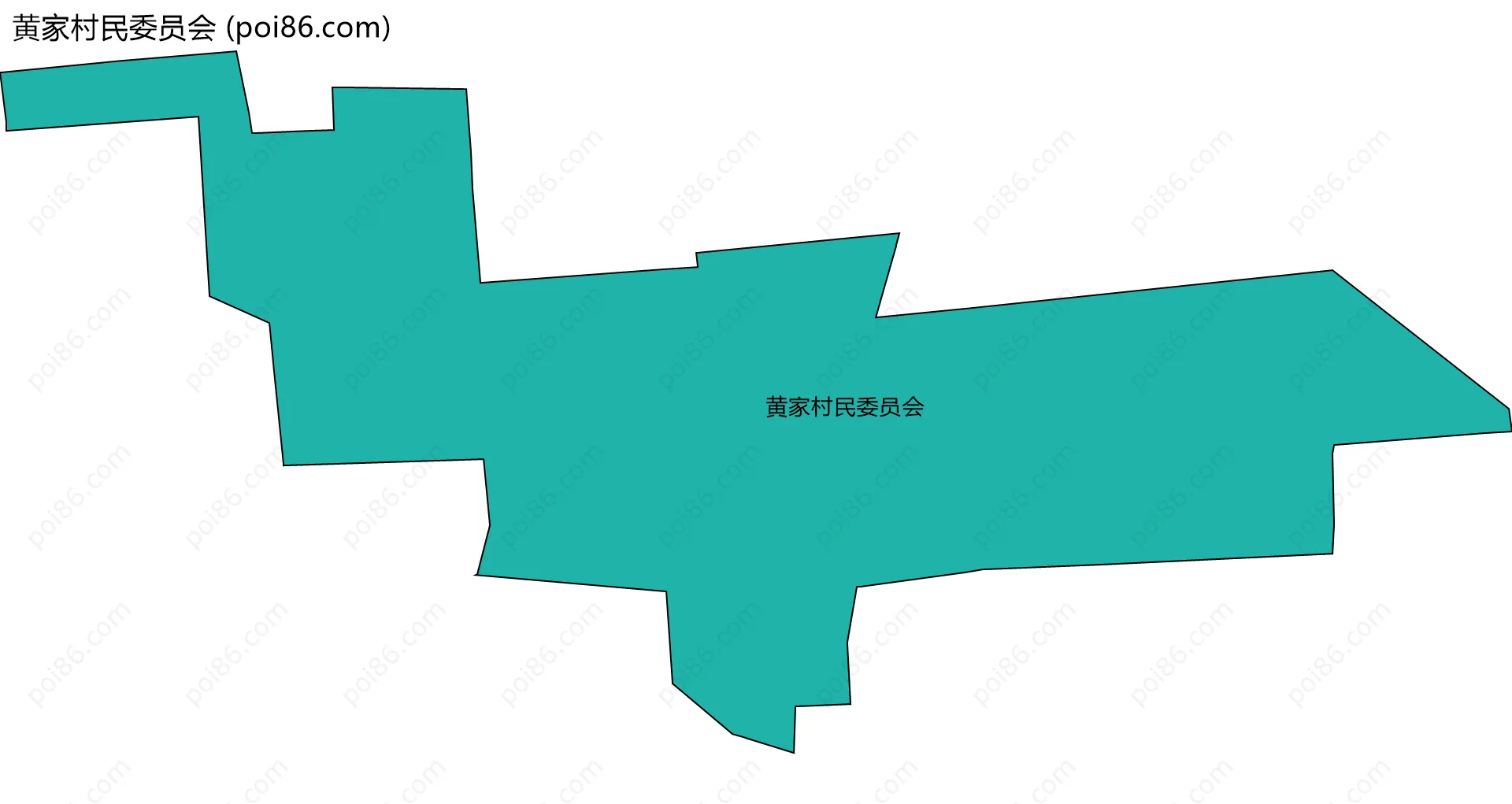 黄家村民委员会边界地图