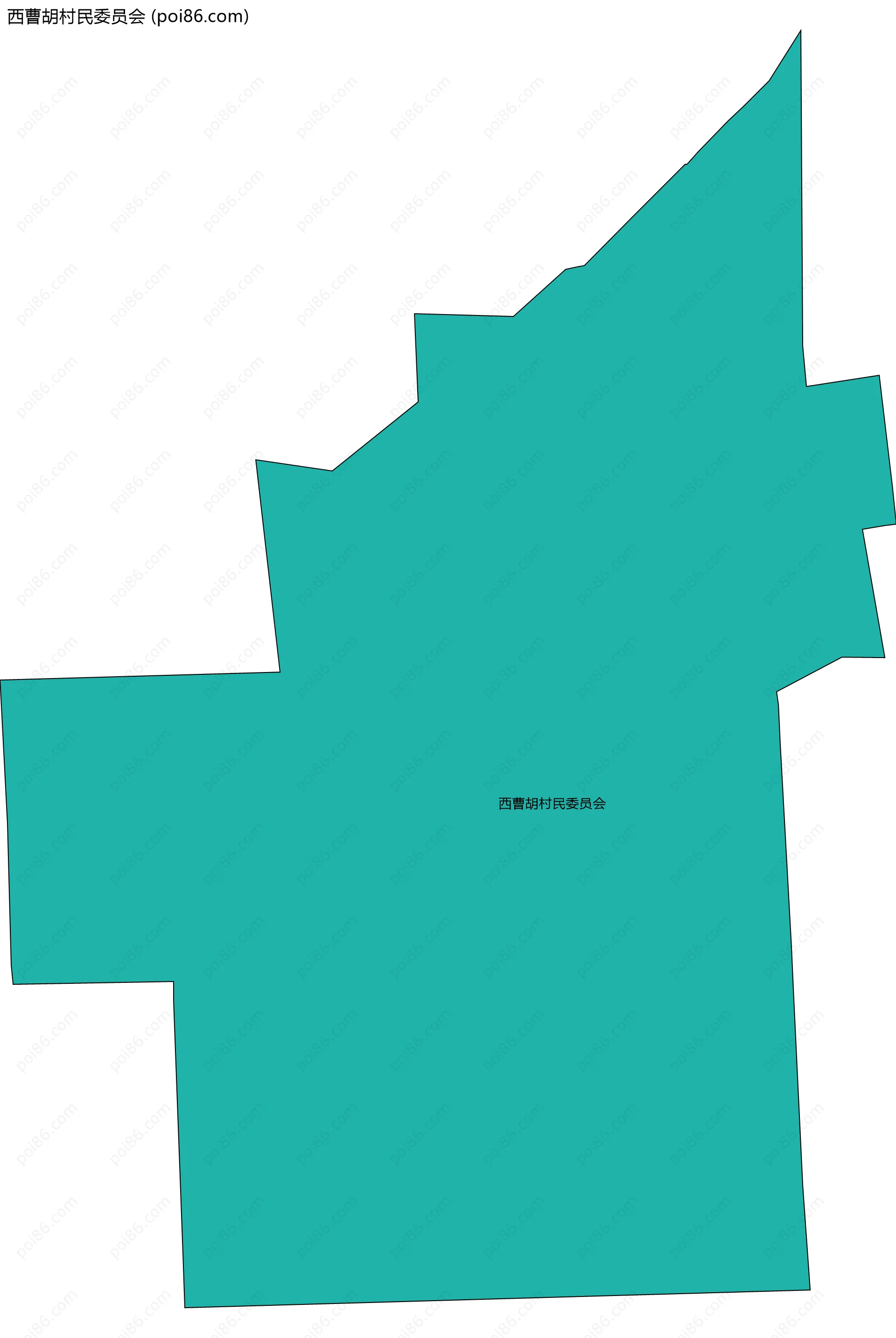 西曹胡村民委员会边界地图