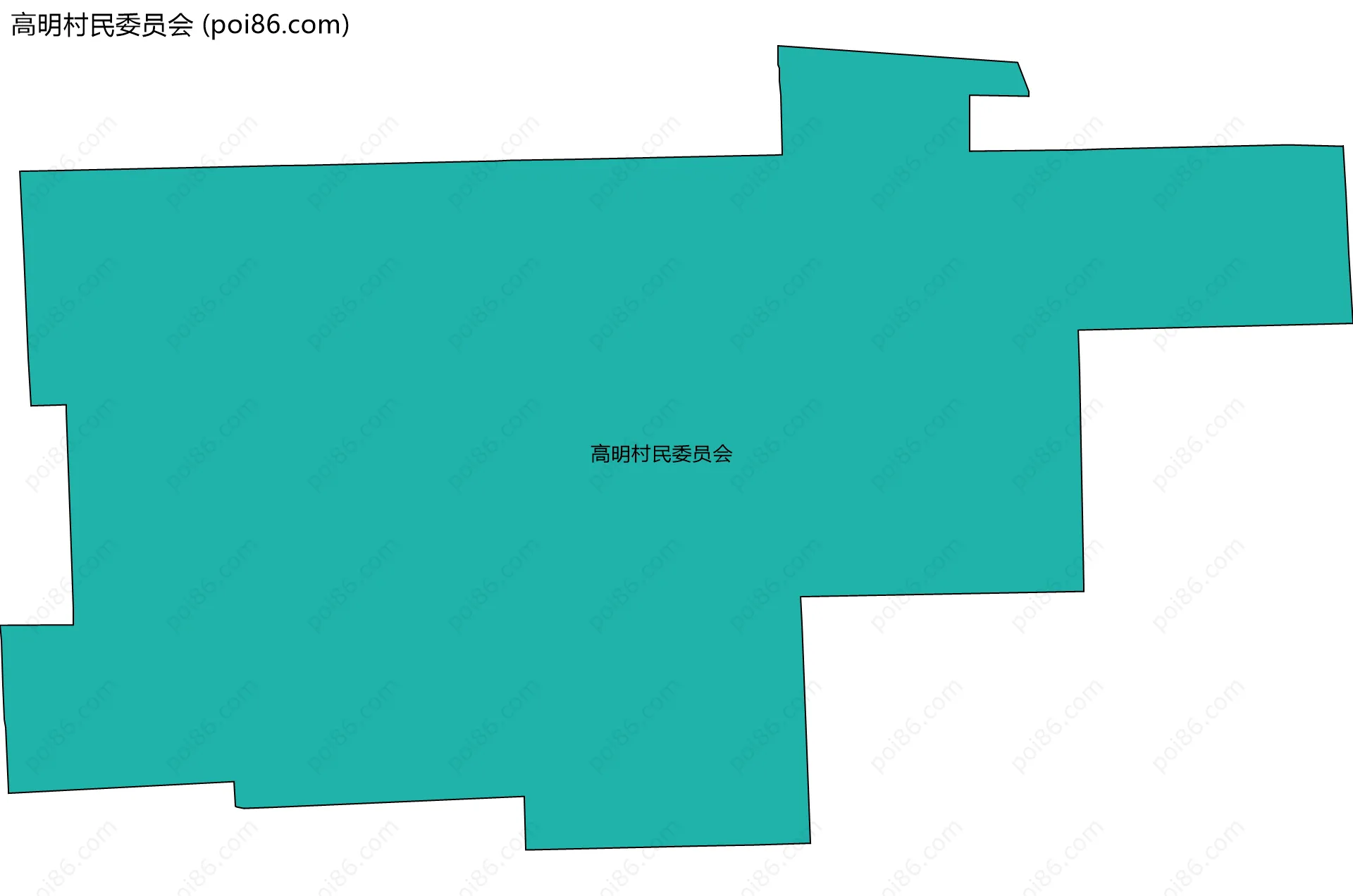 高明村民委员会边界地图