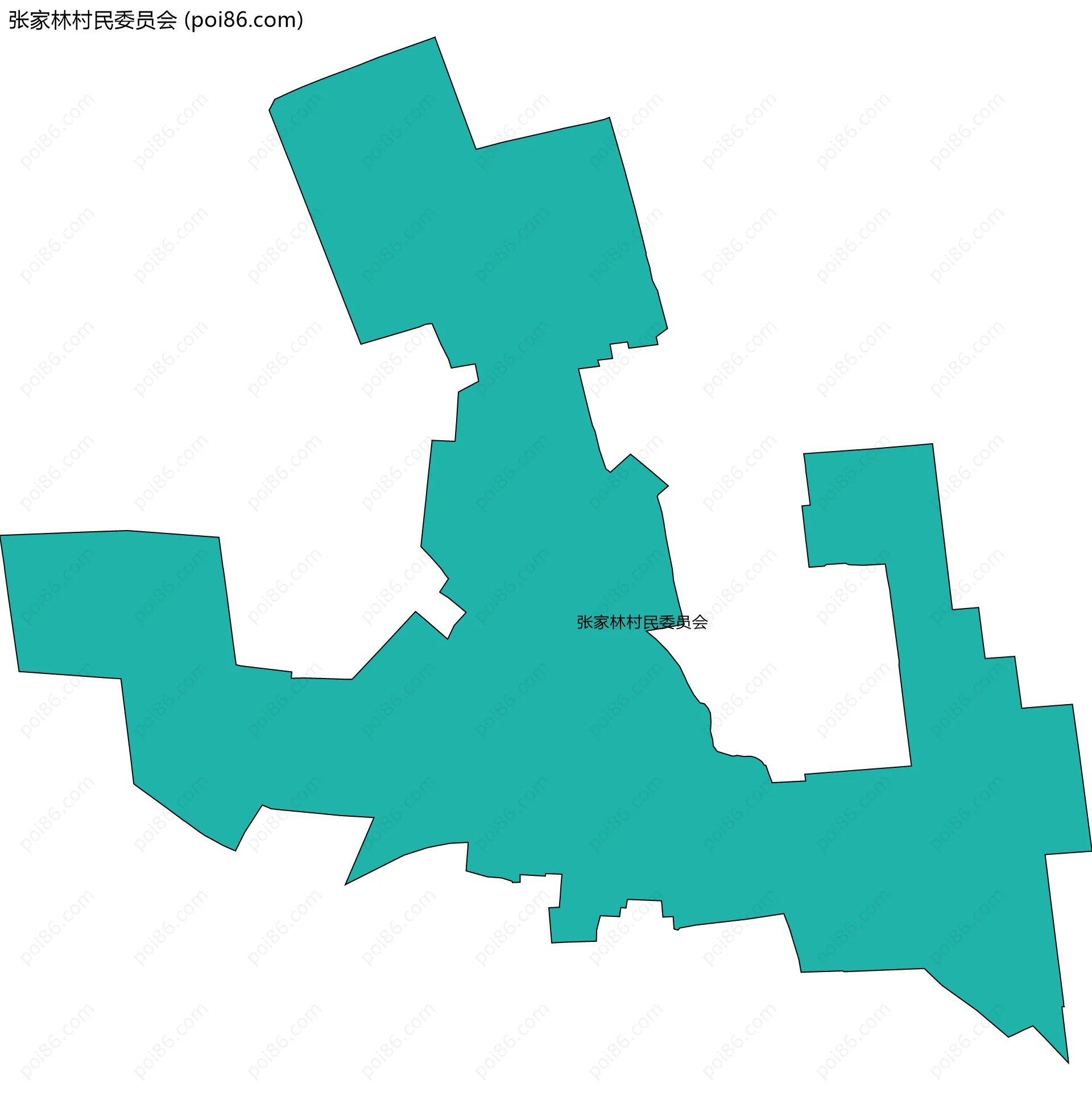 张家林村民委员会边界地图