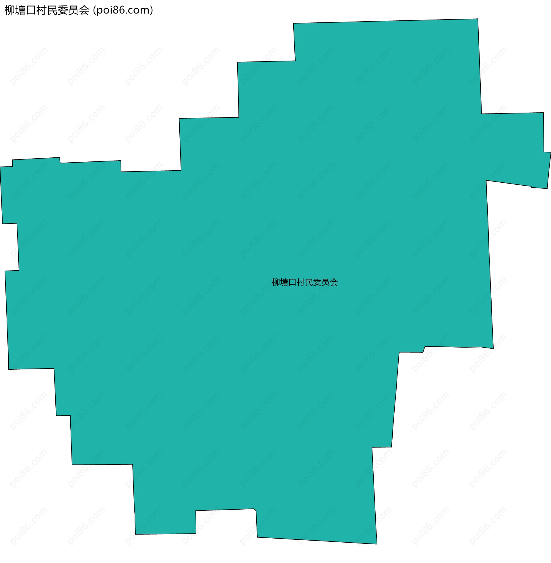 柳塘口村民委员会边界地图