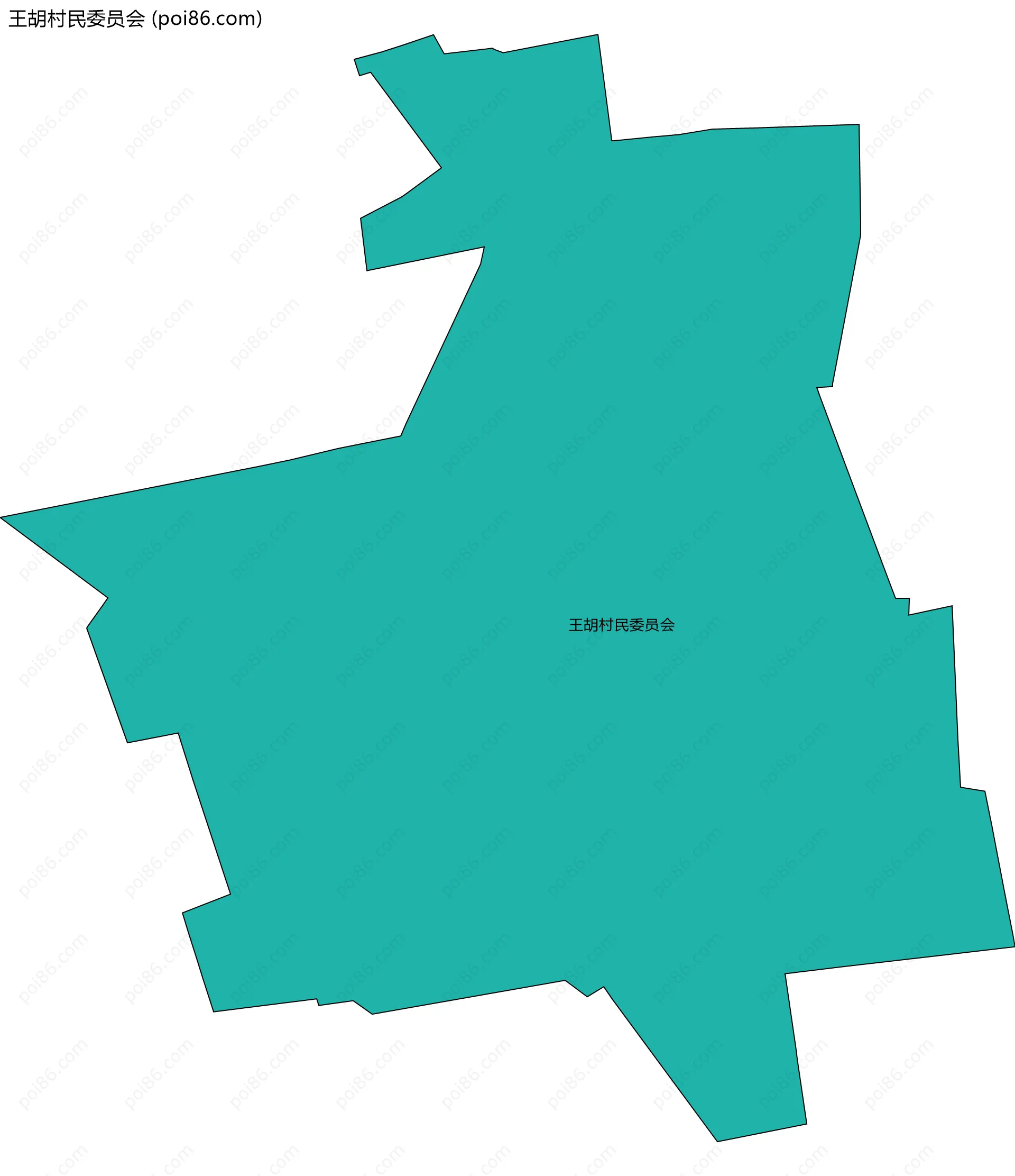 王胡村民委员会边界地图