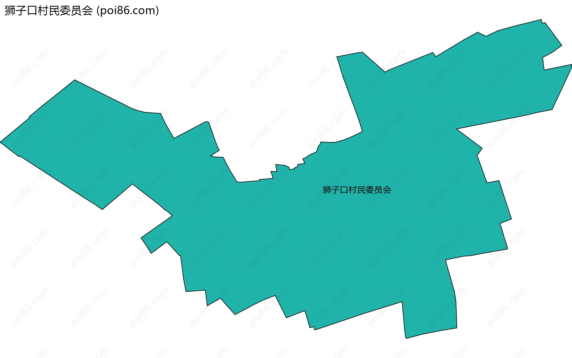 狮子口村民委员会边界地图