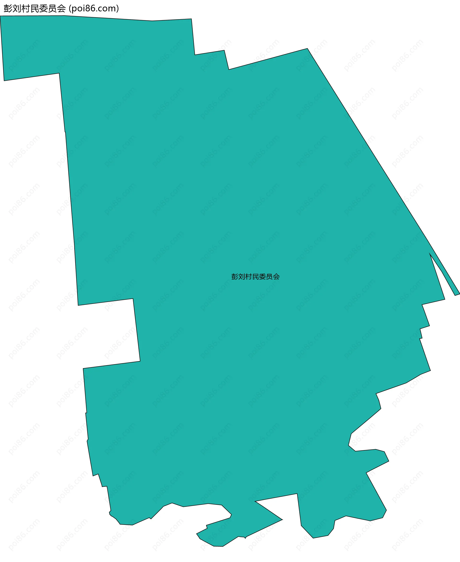 彭刘村民委员会边界地图