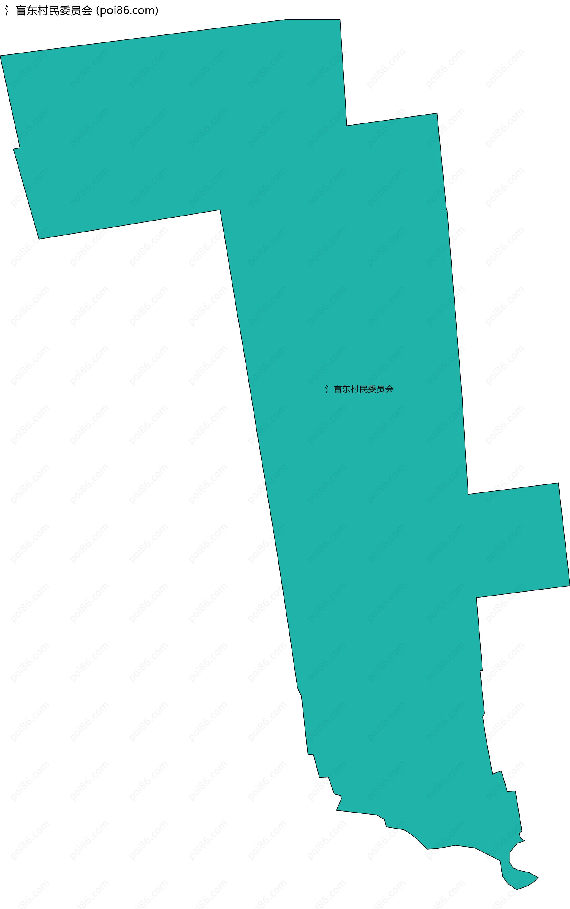 氵盲东村民委员会边界地图