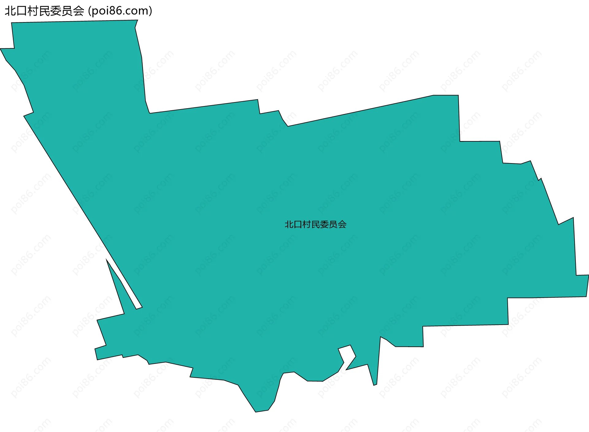 北口村民委员会边界地图