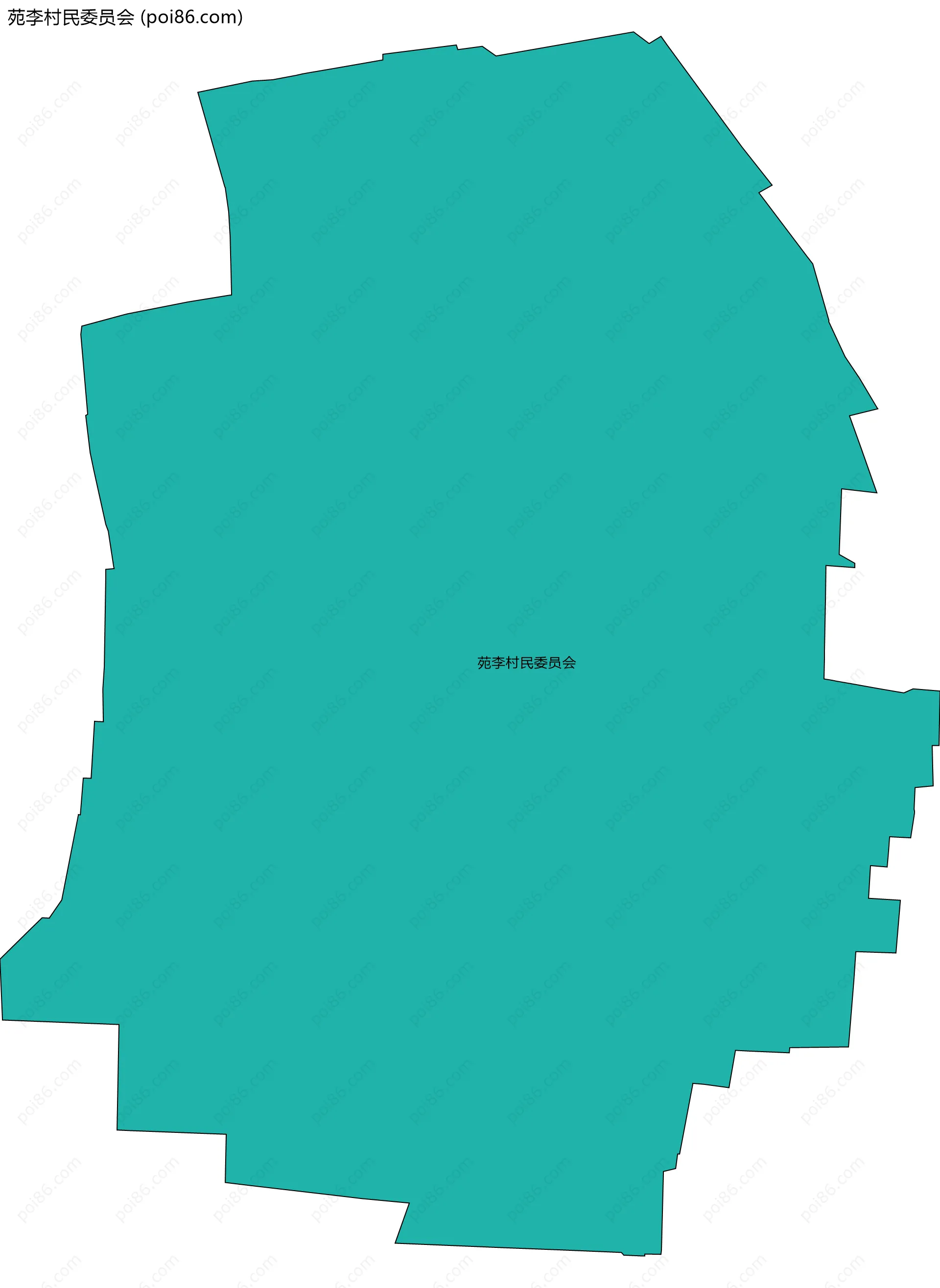 苑李村民委员会边界地图