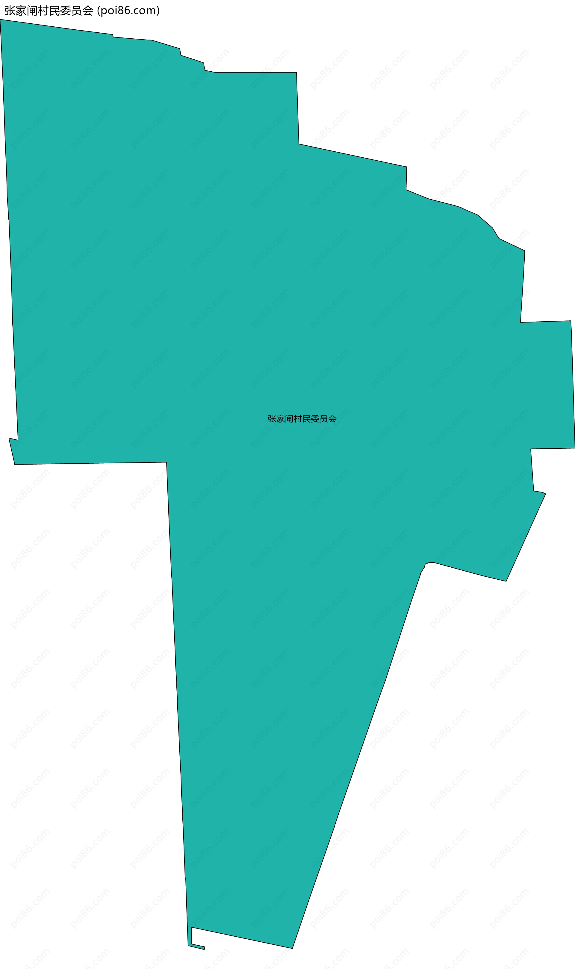 张家闸村民委员会边界地图