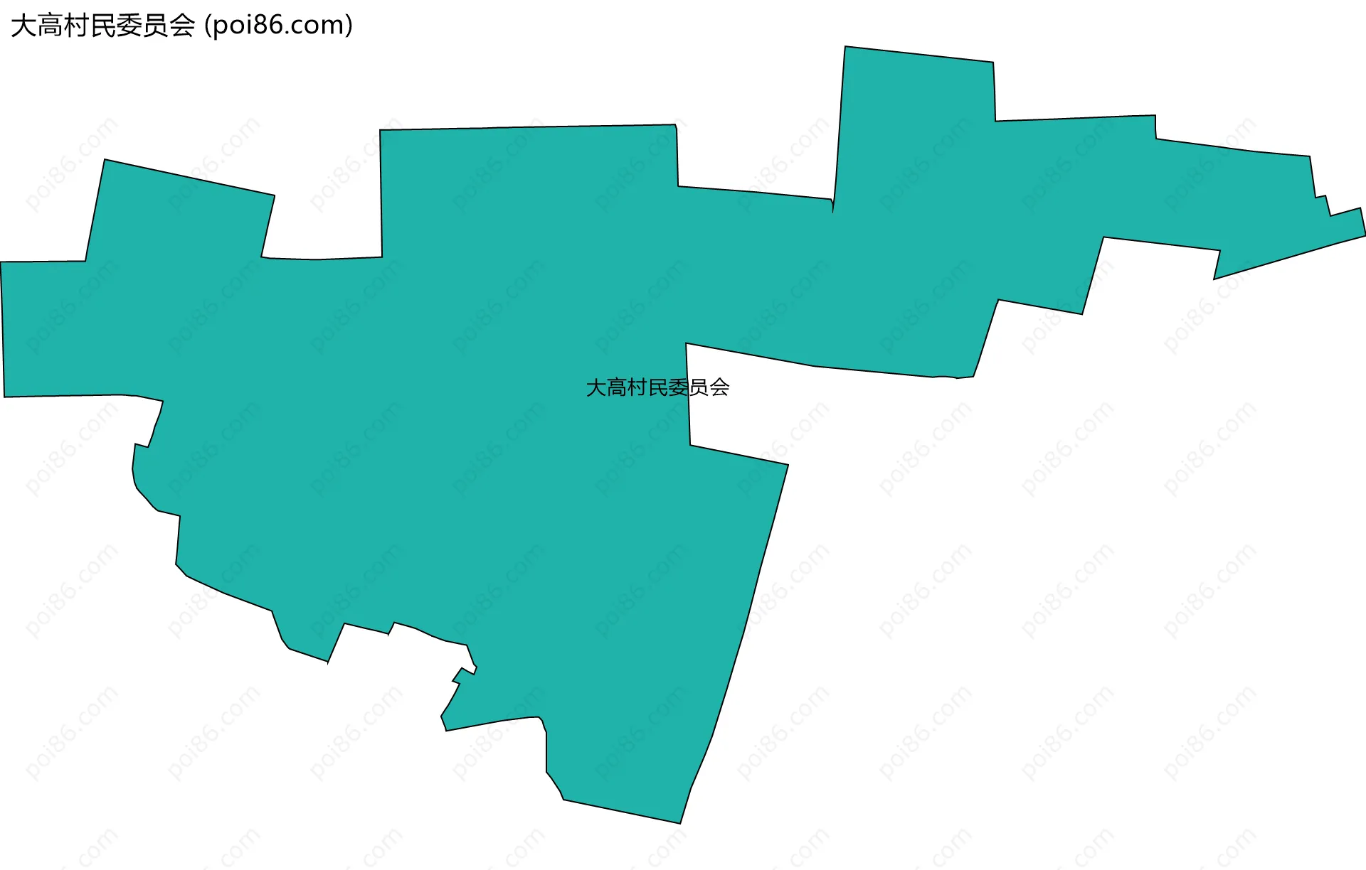 大高村民委员会边界地图