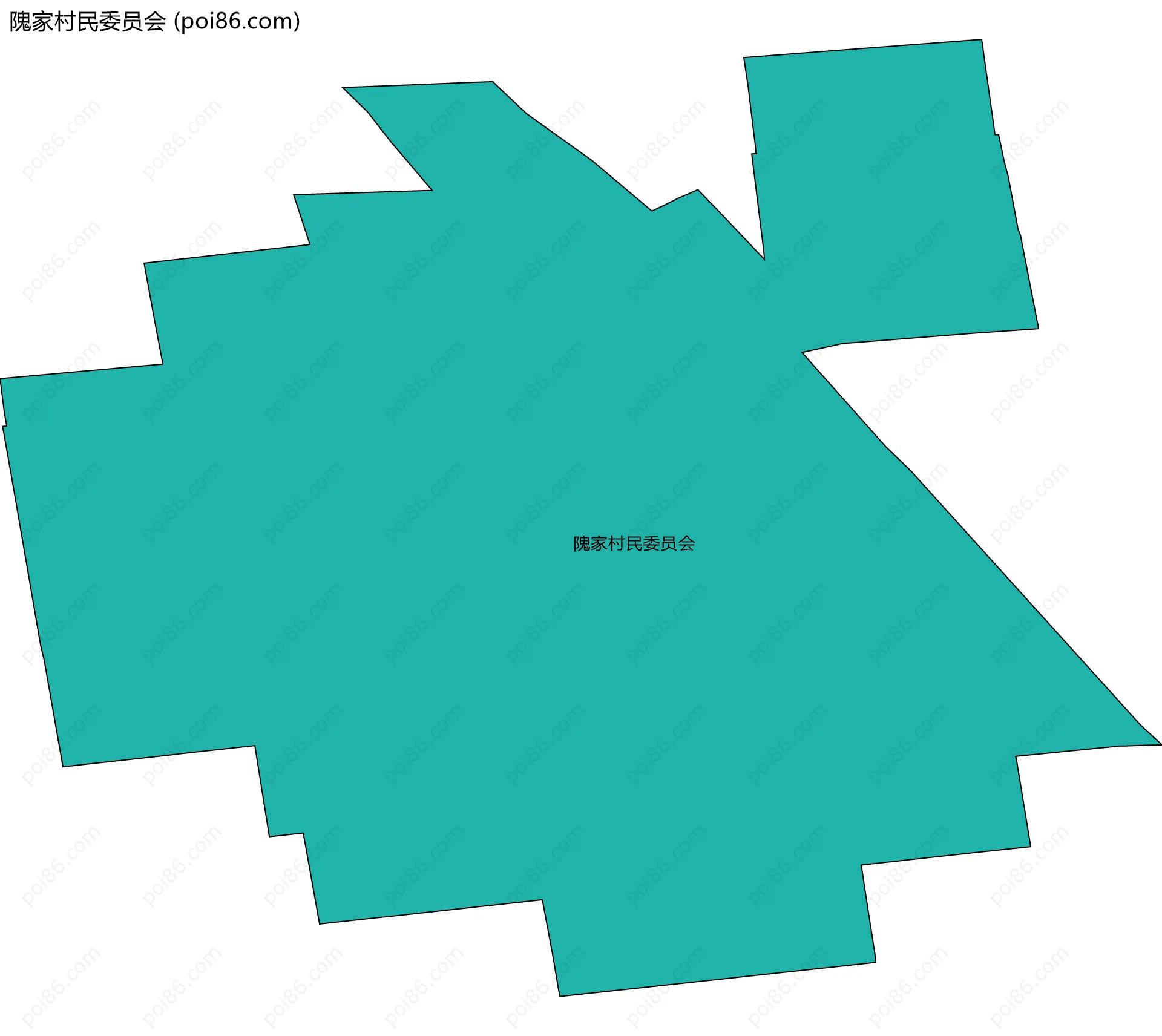 隗家村民委员会边界地图