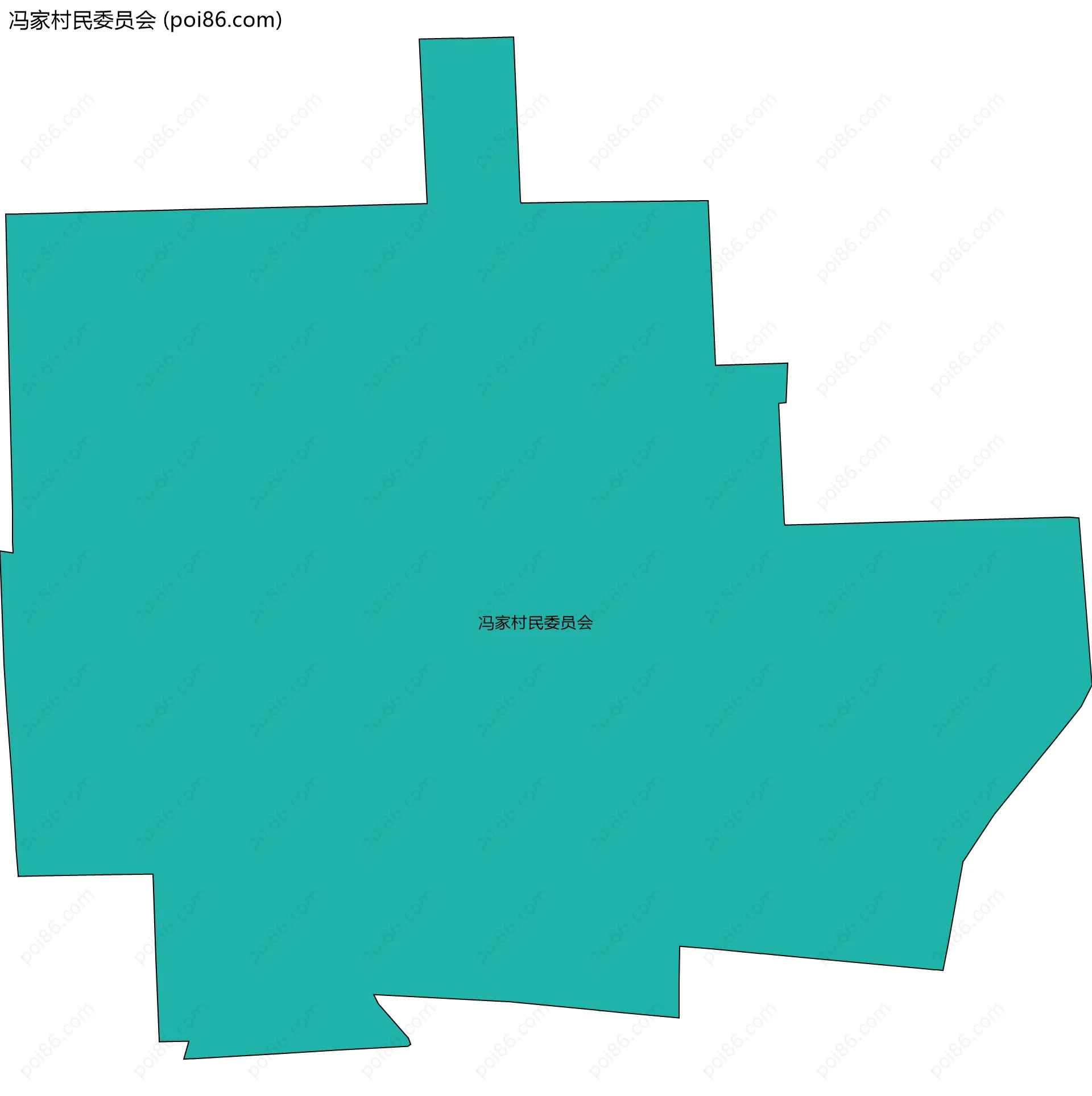 冯家村民委员会边界地图