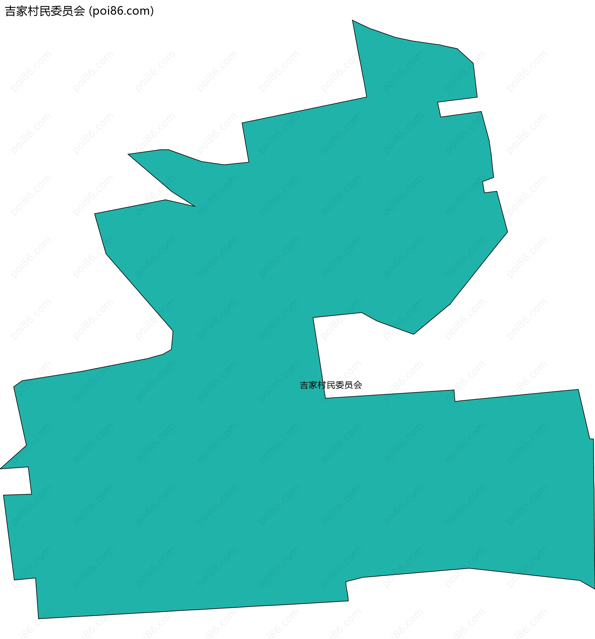 吉家村民委员会边界地图