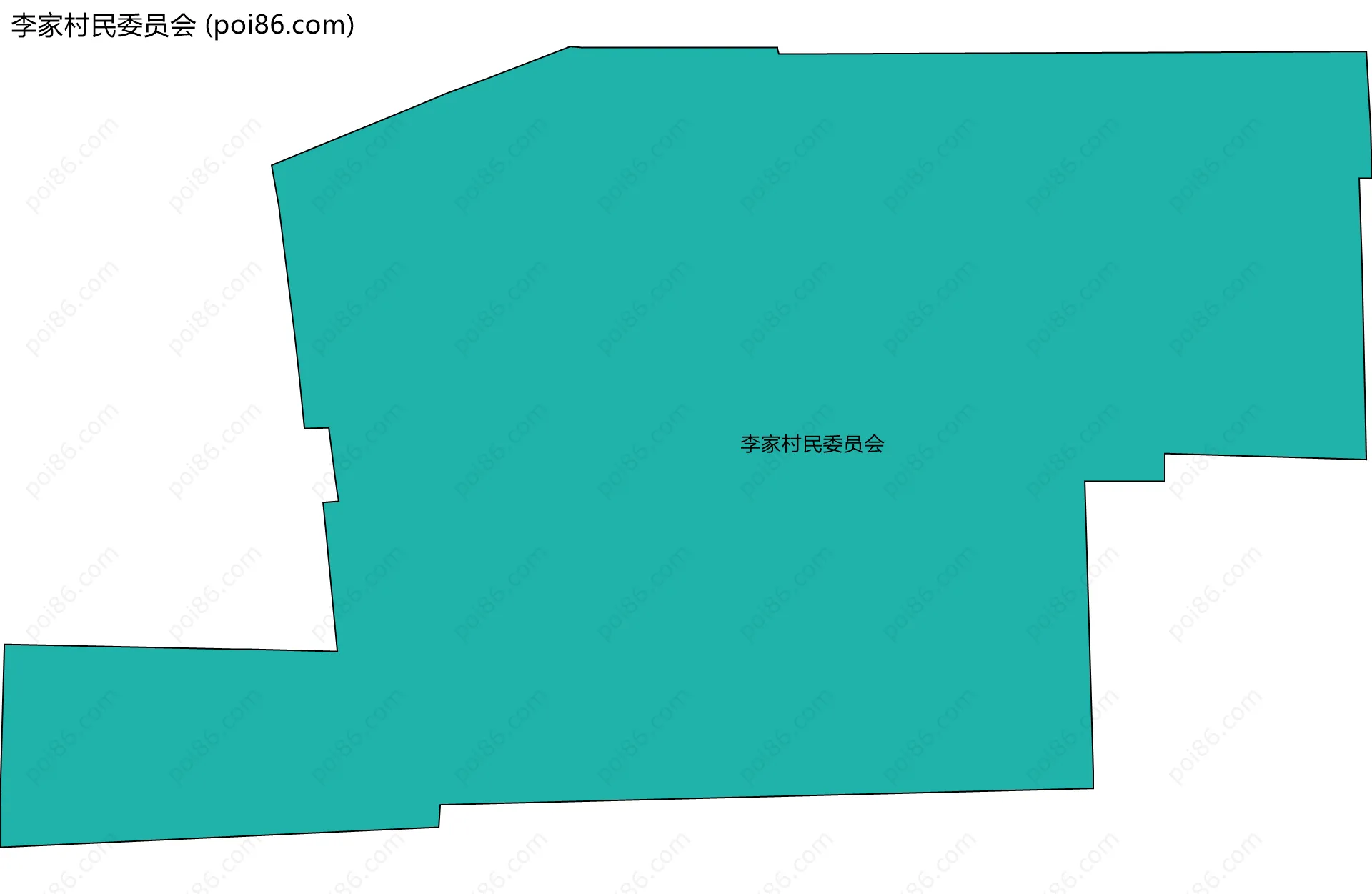 李家村民委员会边界地图