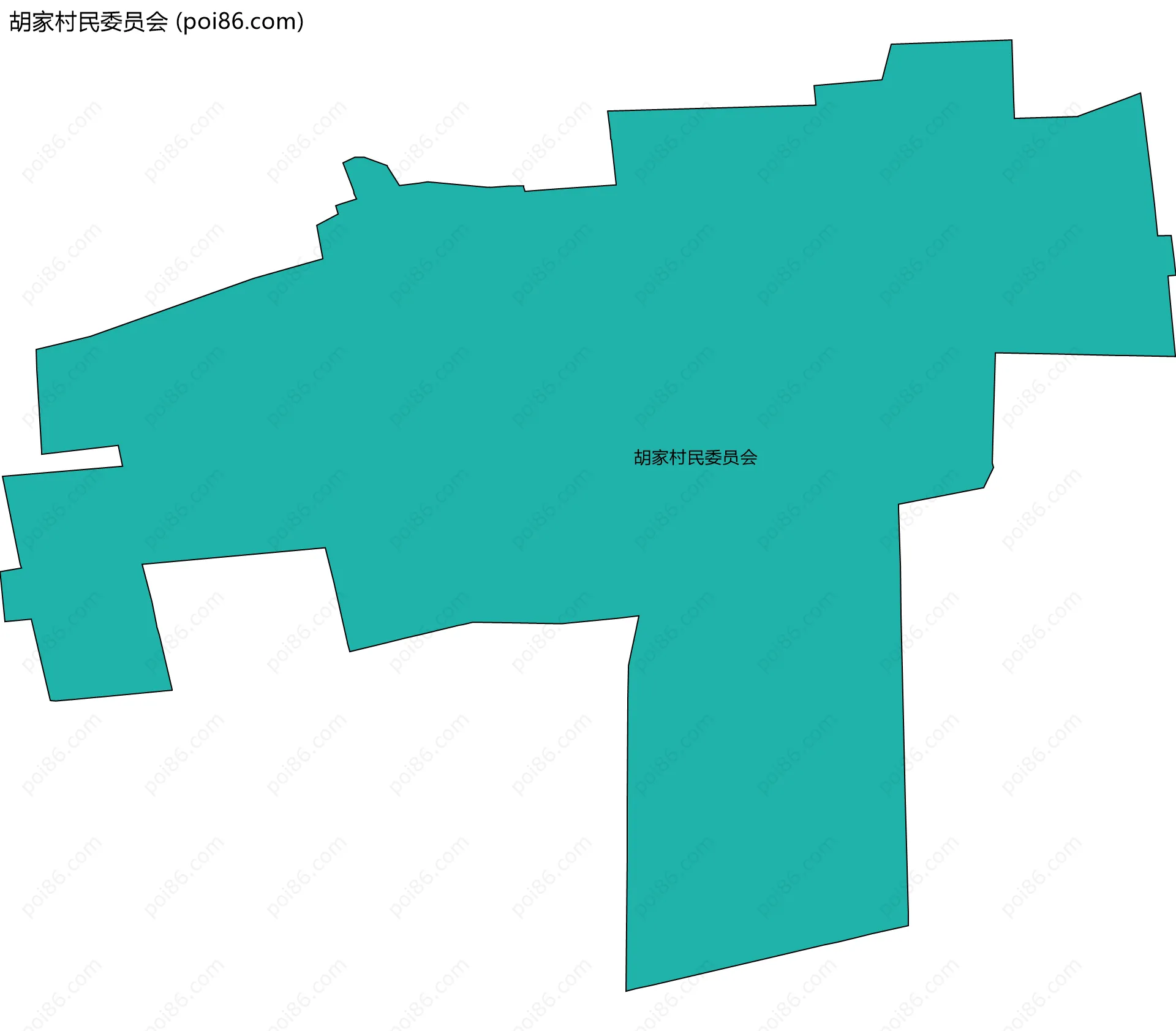 胡家村民委员会边界地图