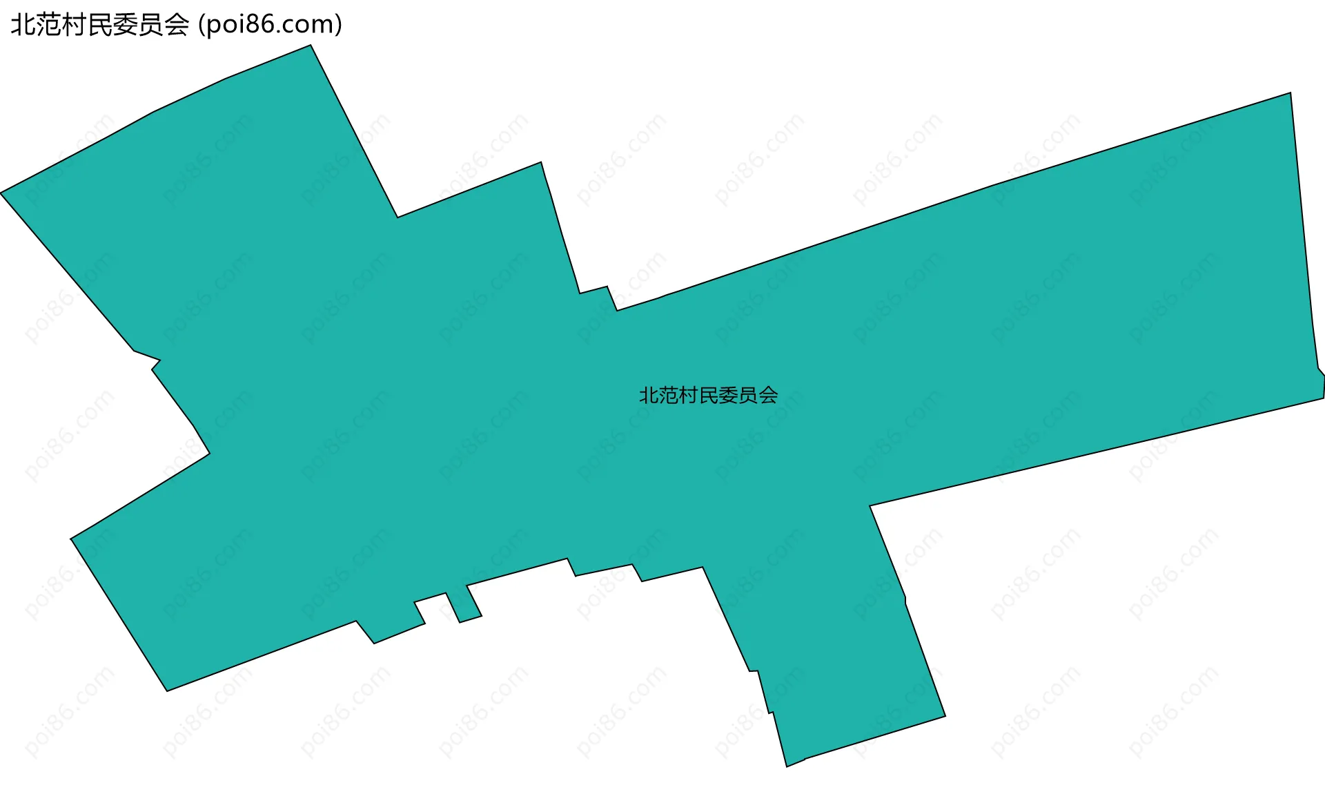 北范村民委员会边界地图