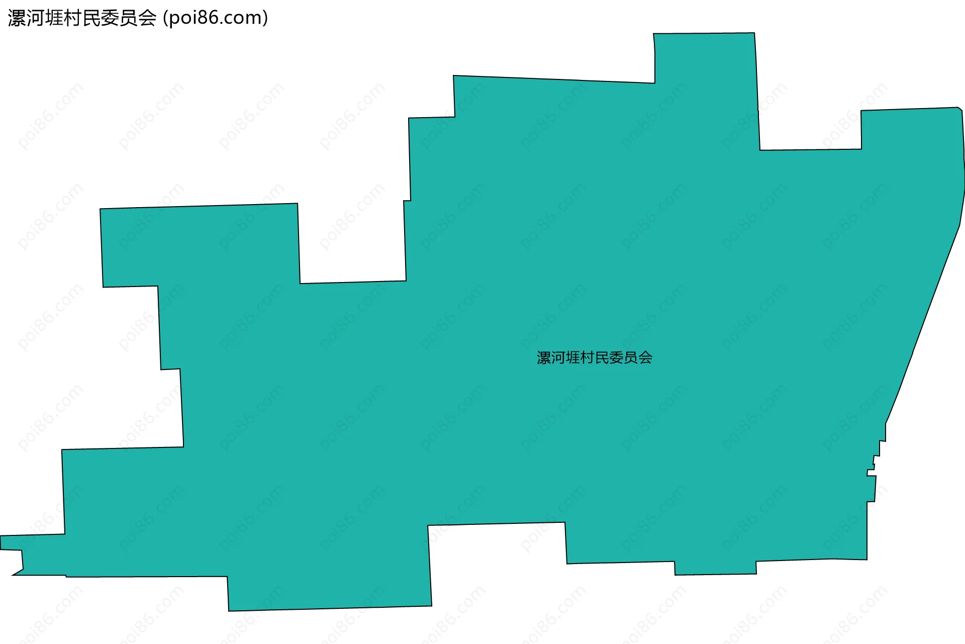 漯河堐村民委员会边界地图