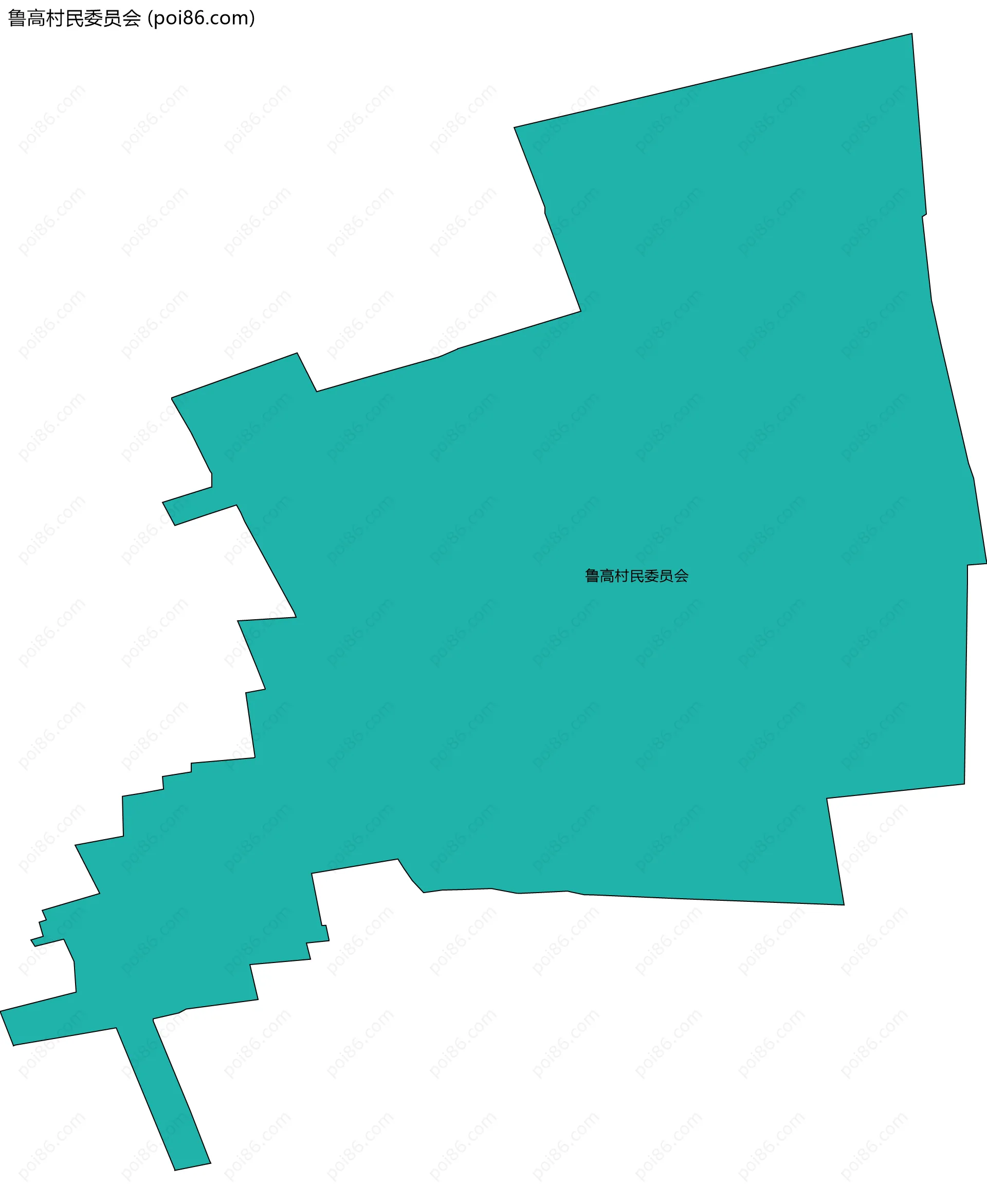 鲁高村民委员会边界地图