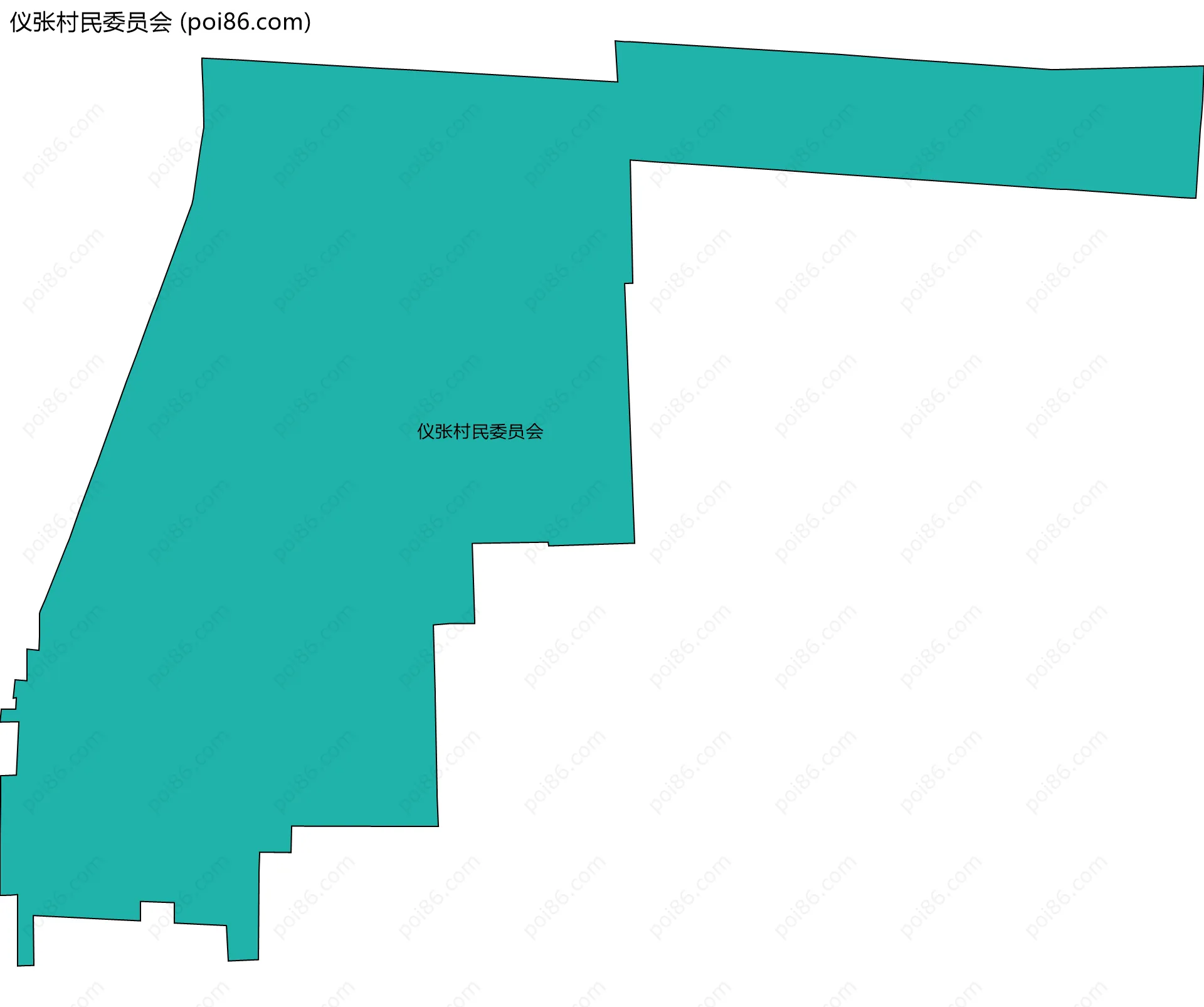 仪张村民委员会边界地图