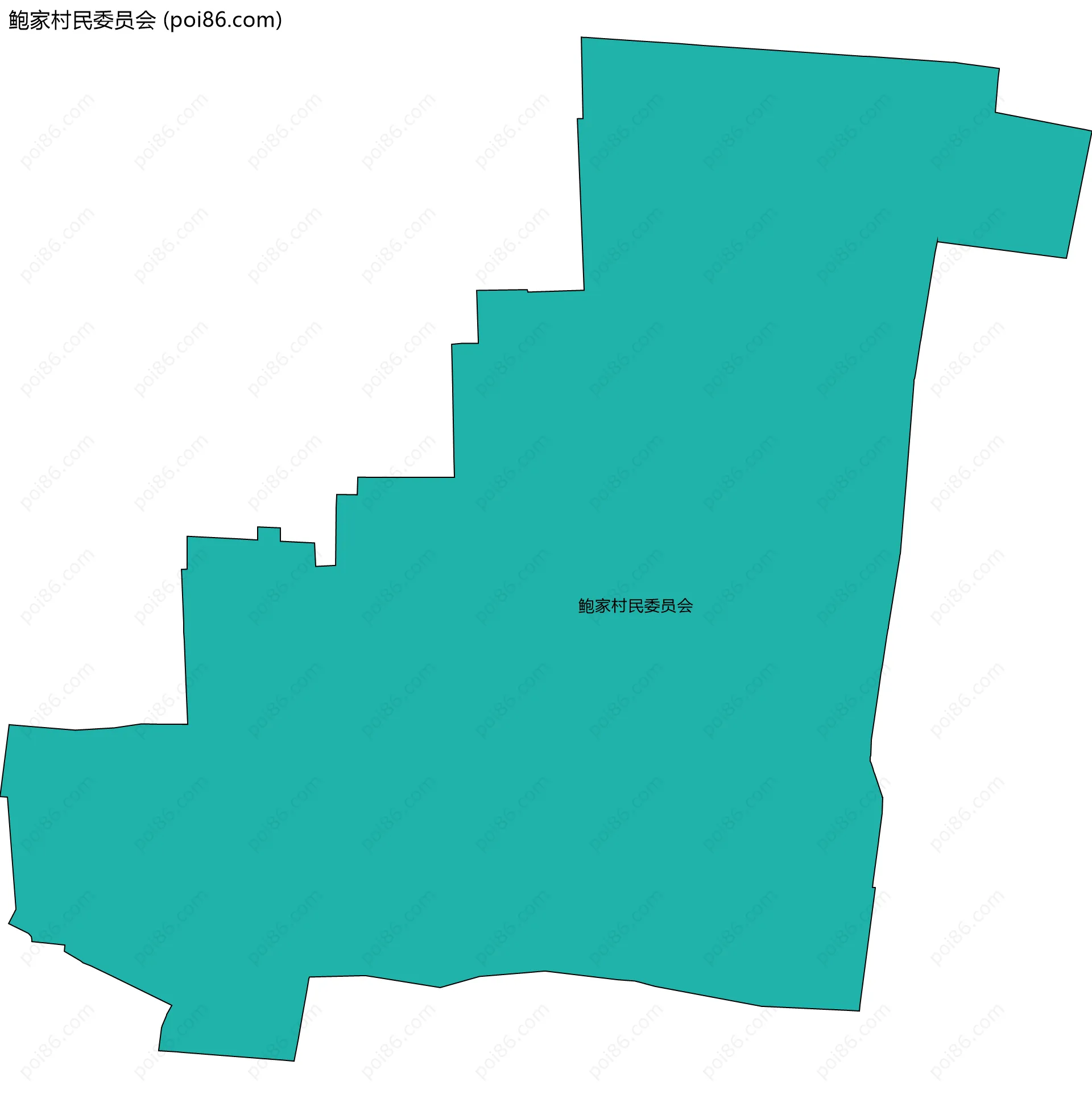 鲍家村民委员会边界地图
