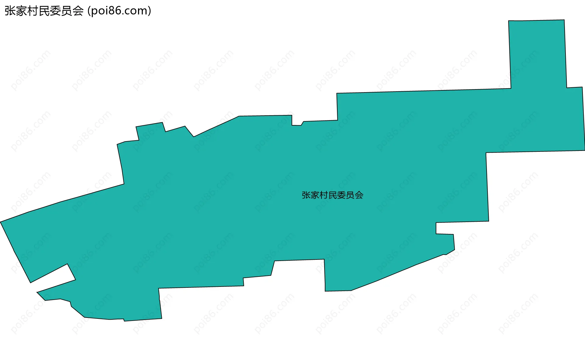 张家村民委员会边界地图