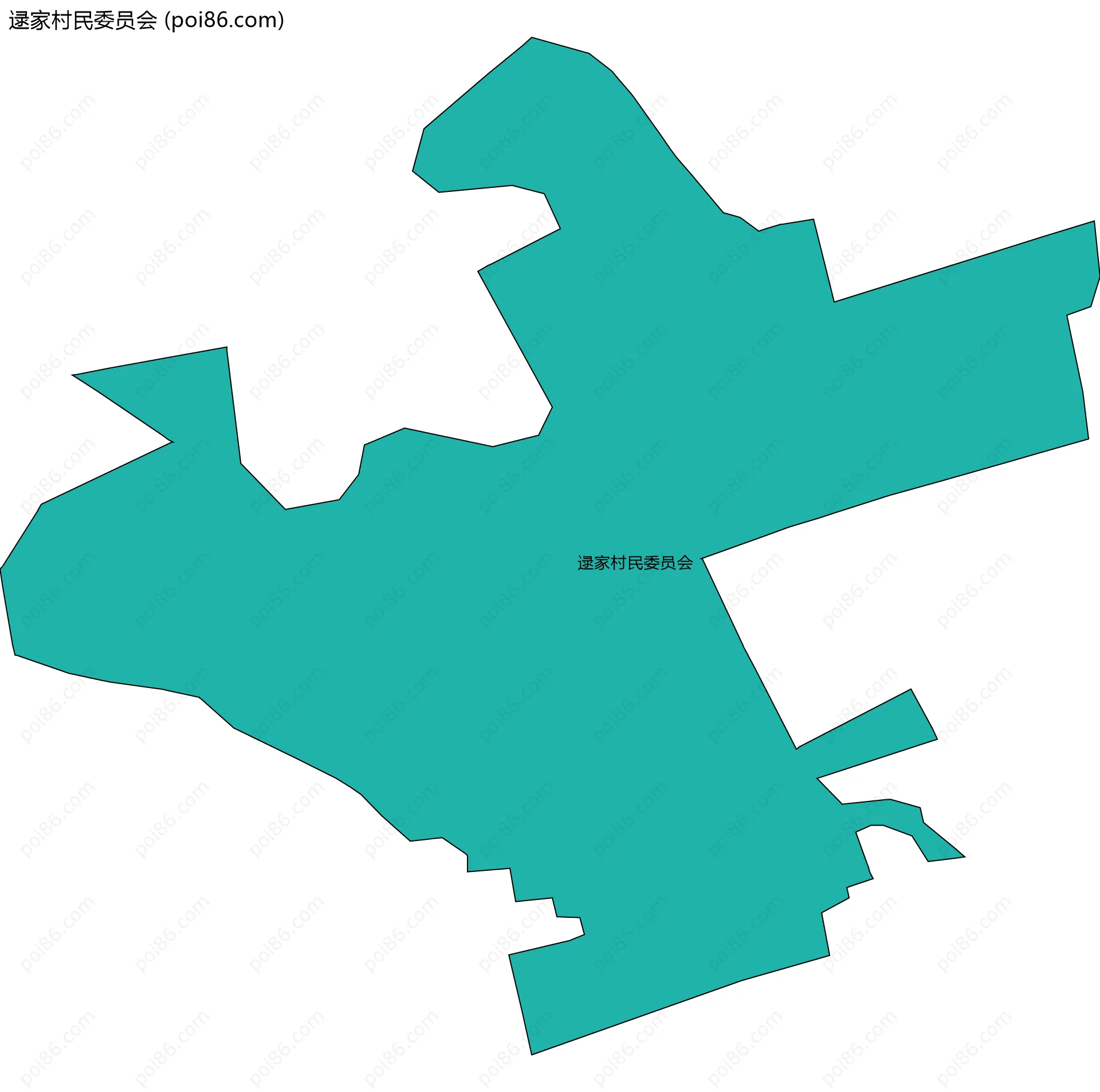 逯家村民委员会边界地图