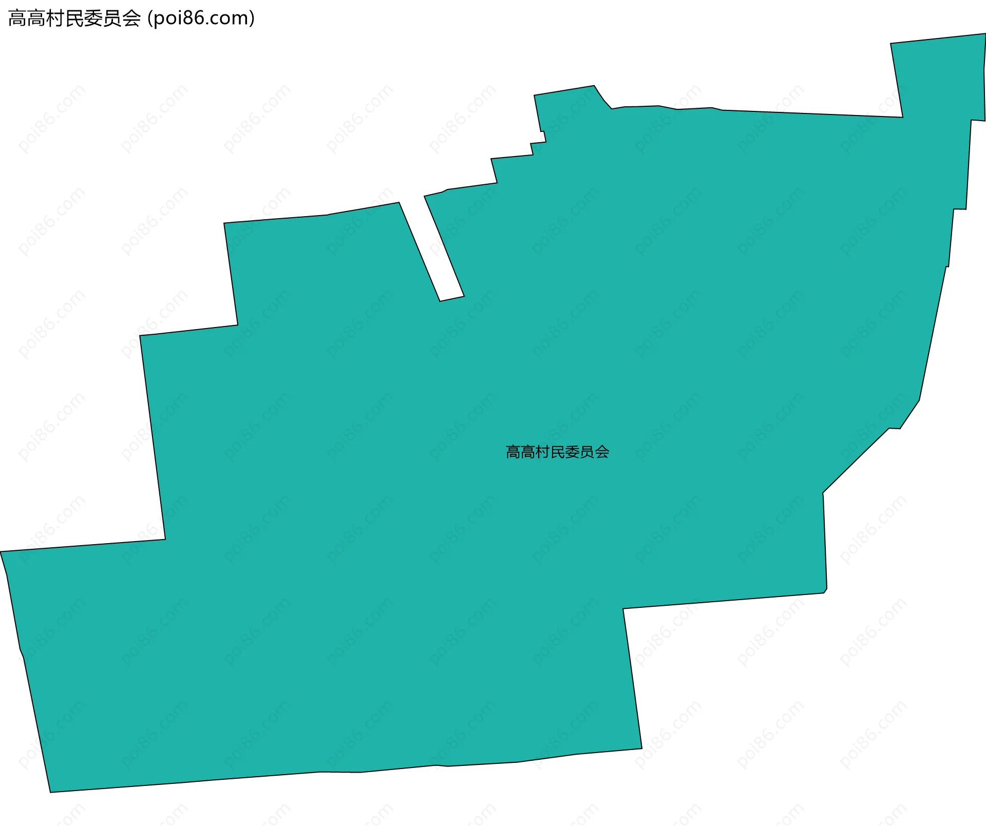 高高村民委员会边界地图