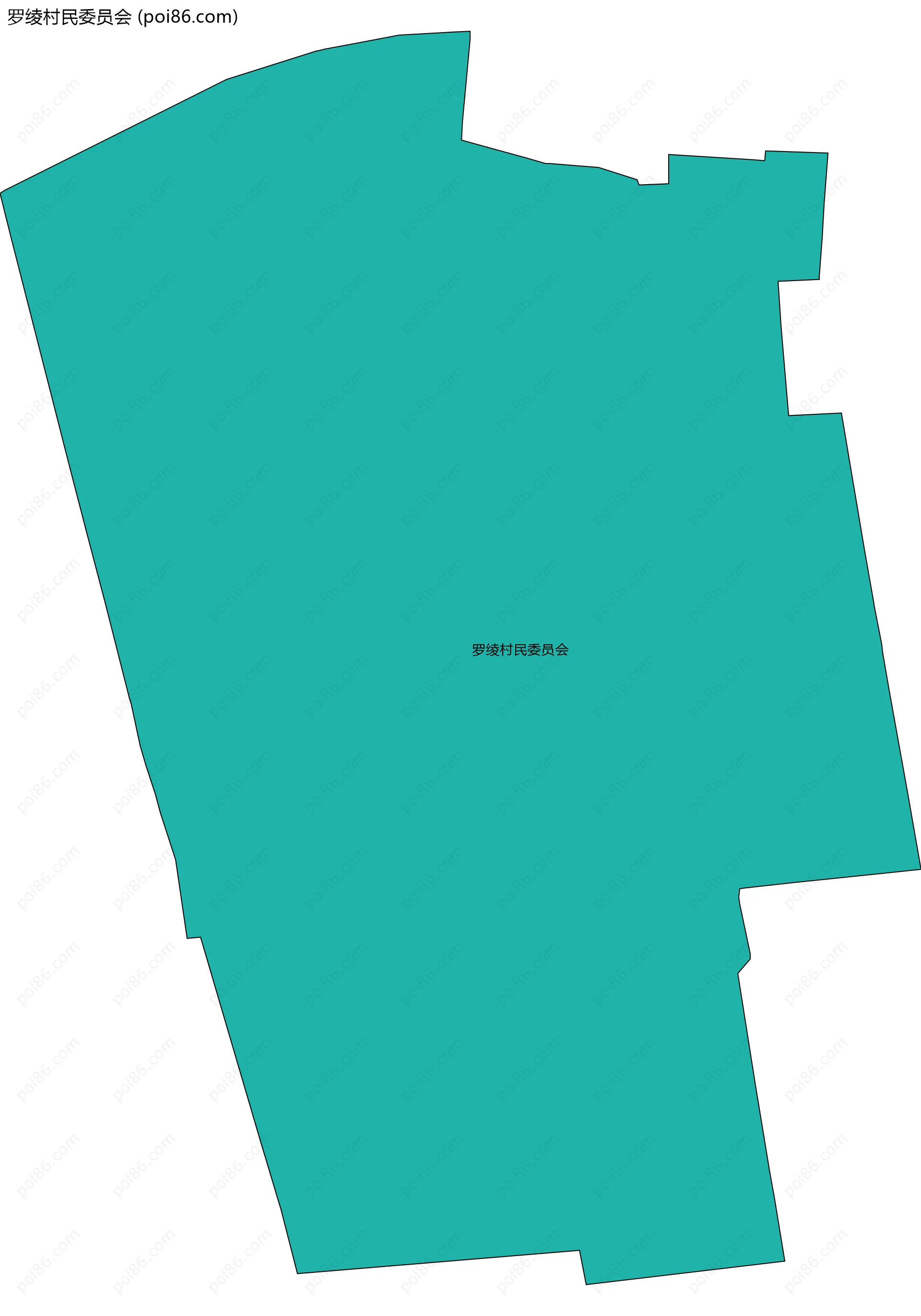 罗绫村民委员会边界地图