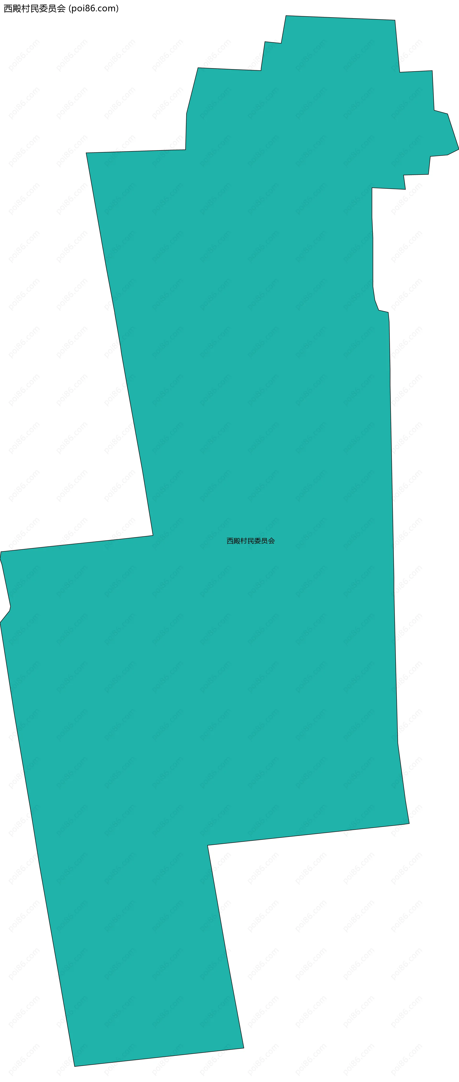 西殿村民委员会边界地图