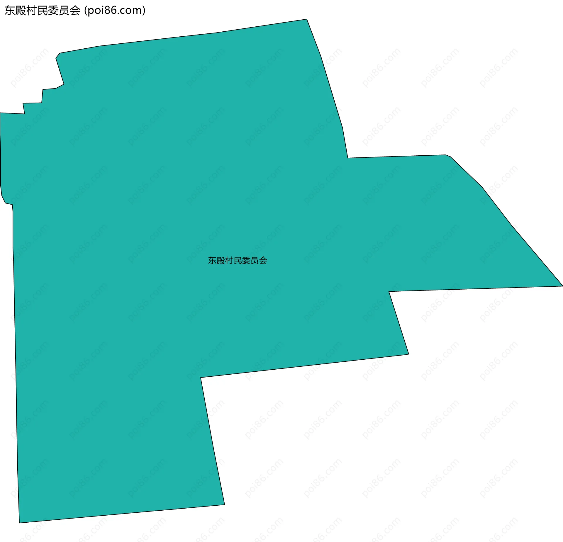 东殿村民委员会边界地图