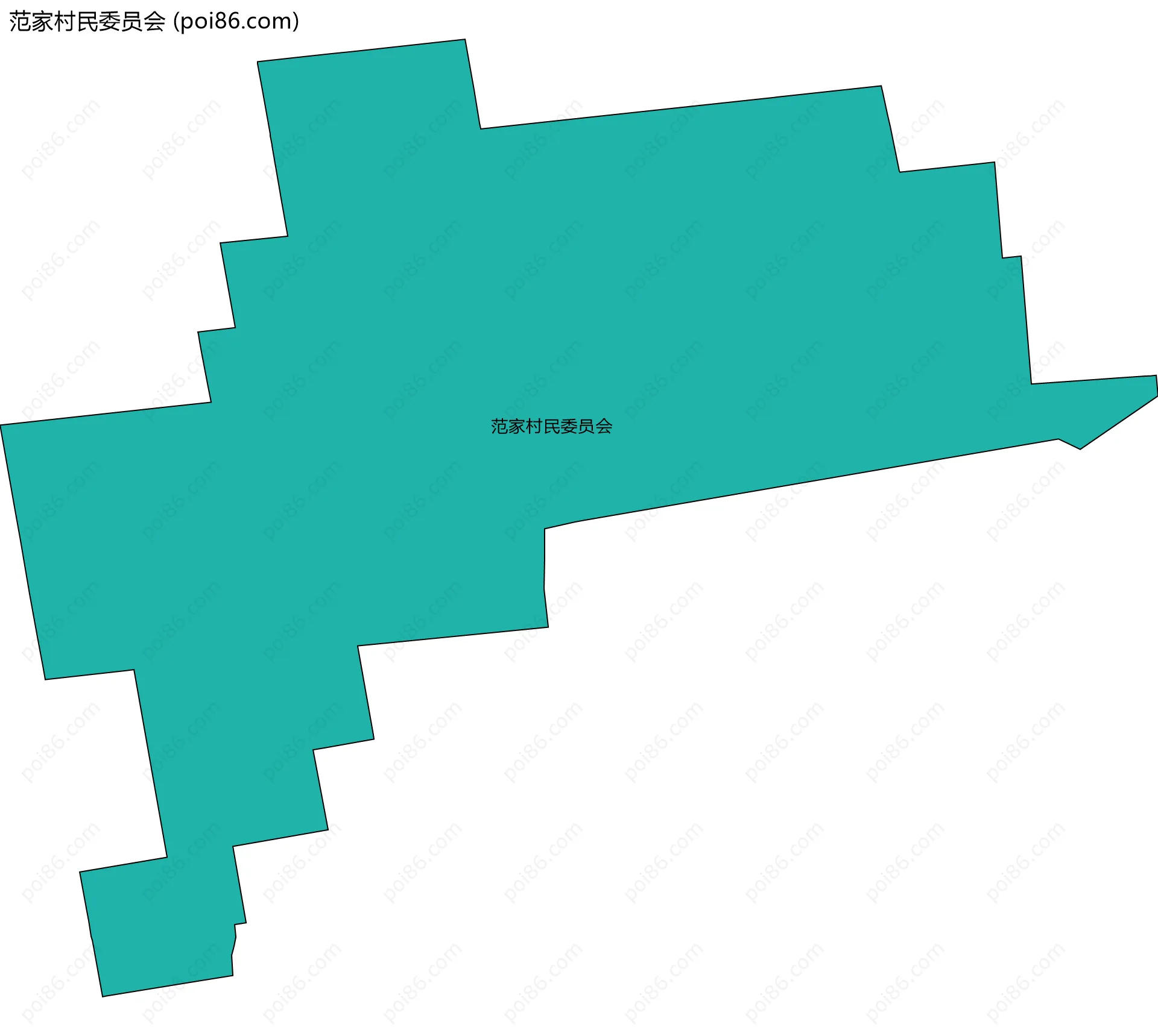 范家村民委员会边界地图