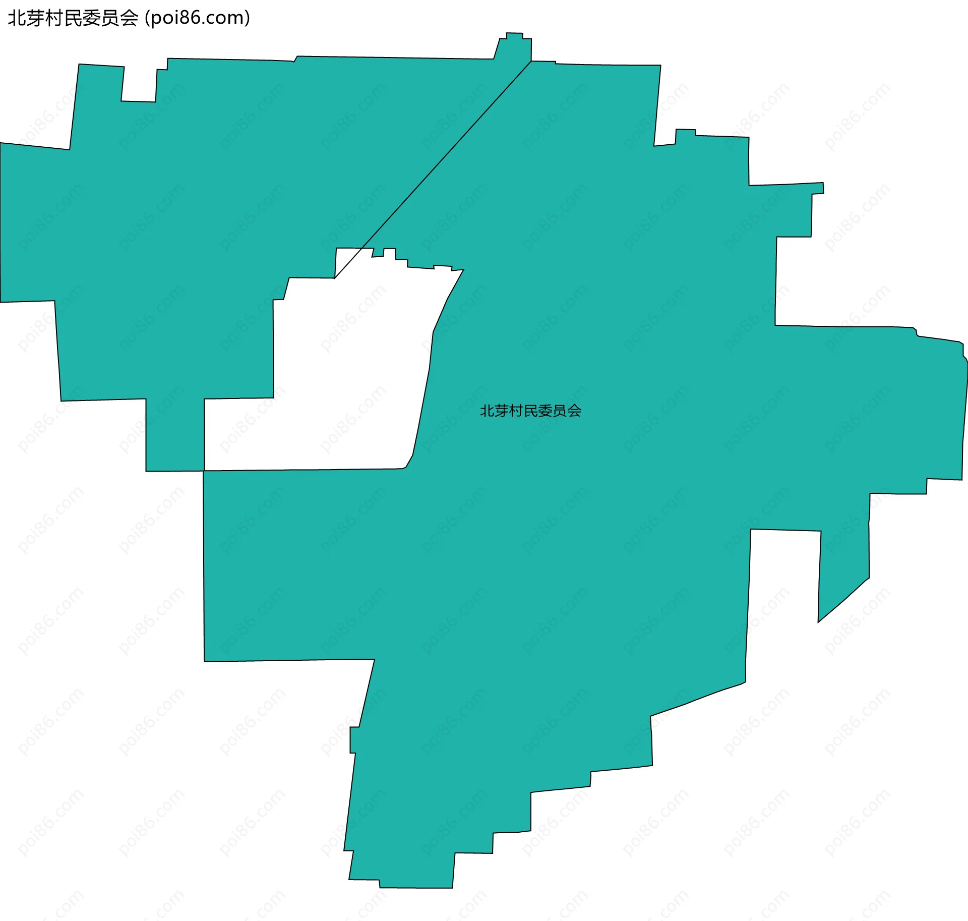 北芽村民委员会边界地图