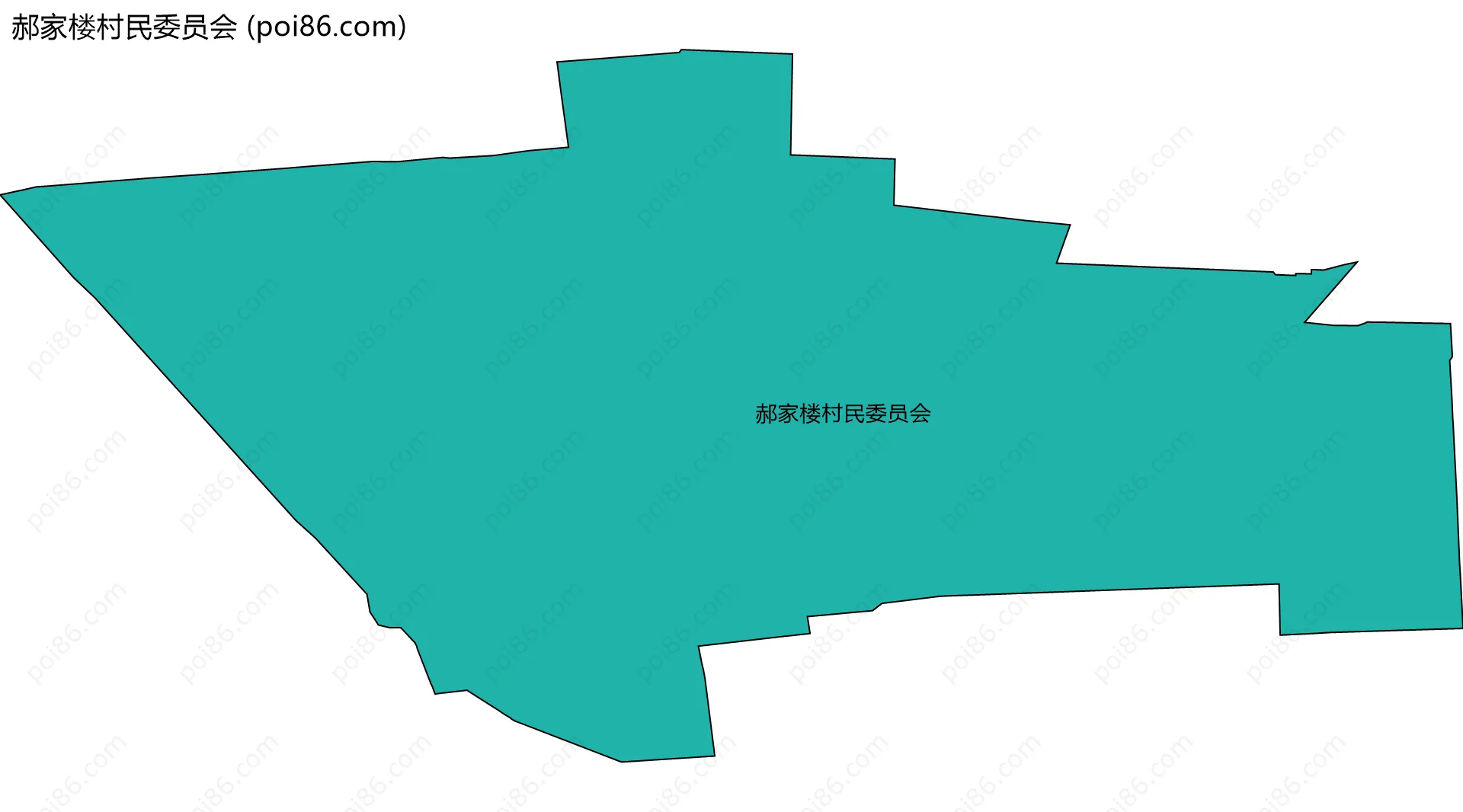 郝家楼村民委员会边界地图