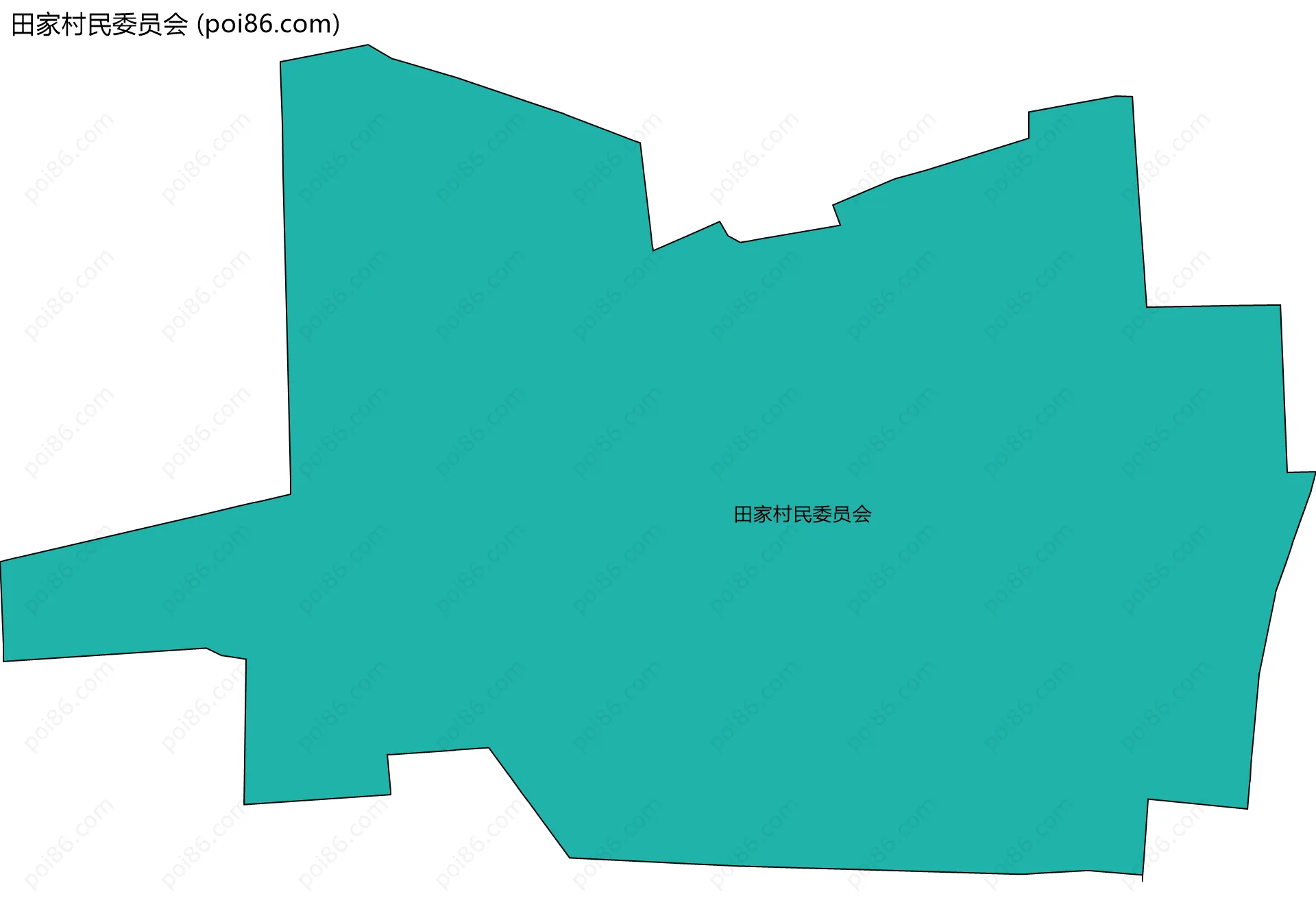 田家村民委员会边界地图